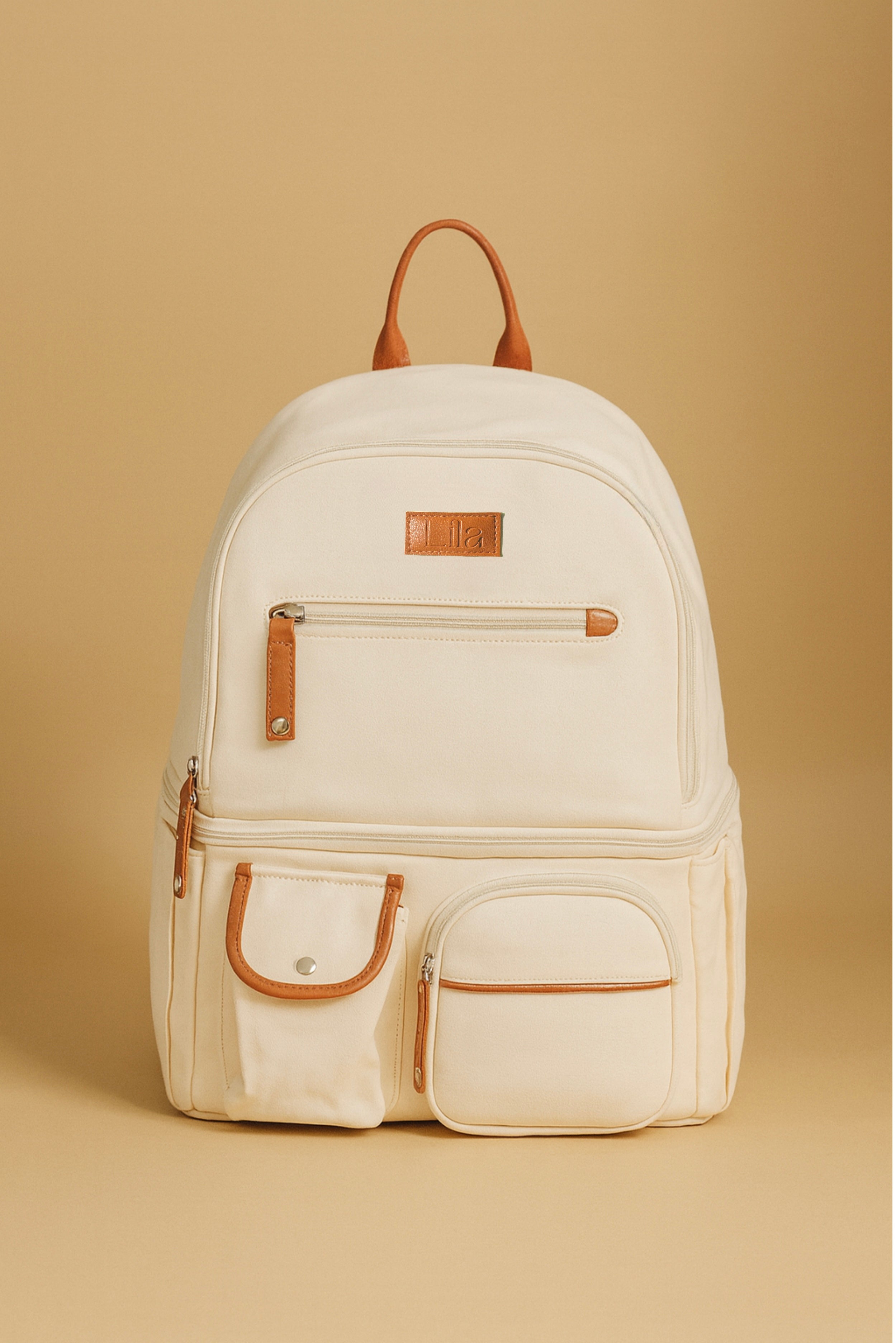 Lila Pumping & Nursing Diaper Bag in Cream