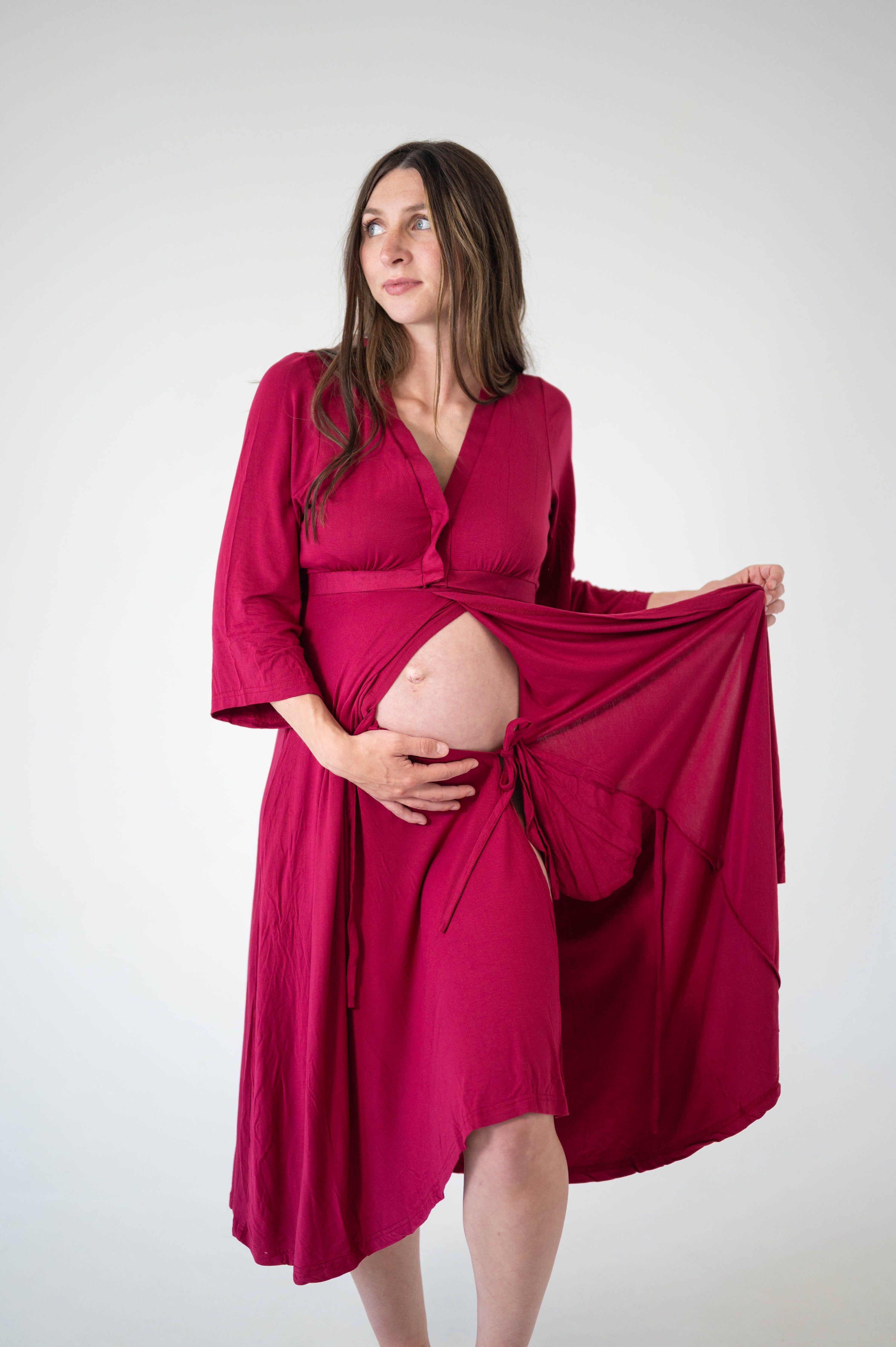 Lila Bamboo Labor & Postpartum Gown