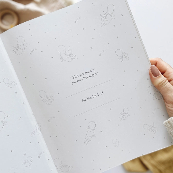 Blush And Gold - Pregnancy Journal (Pearl) - Keepsake Parents To Be Journal