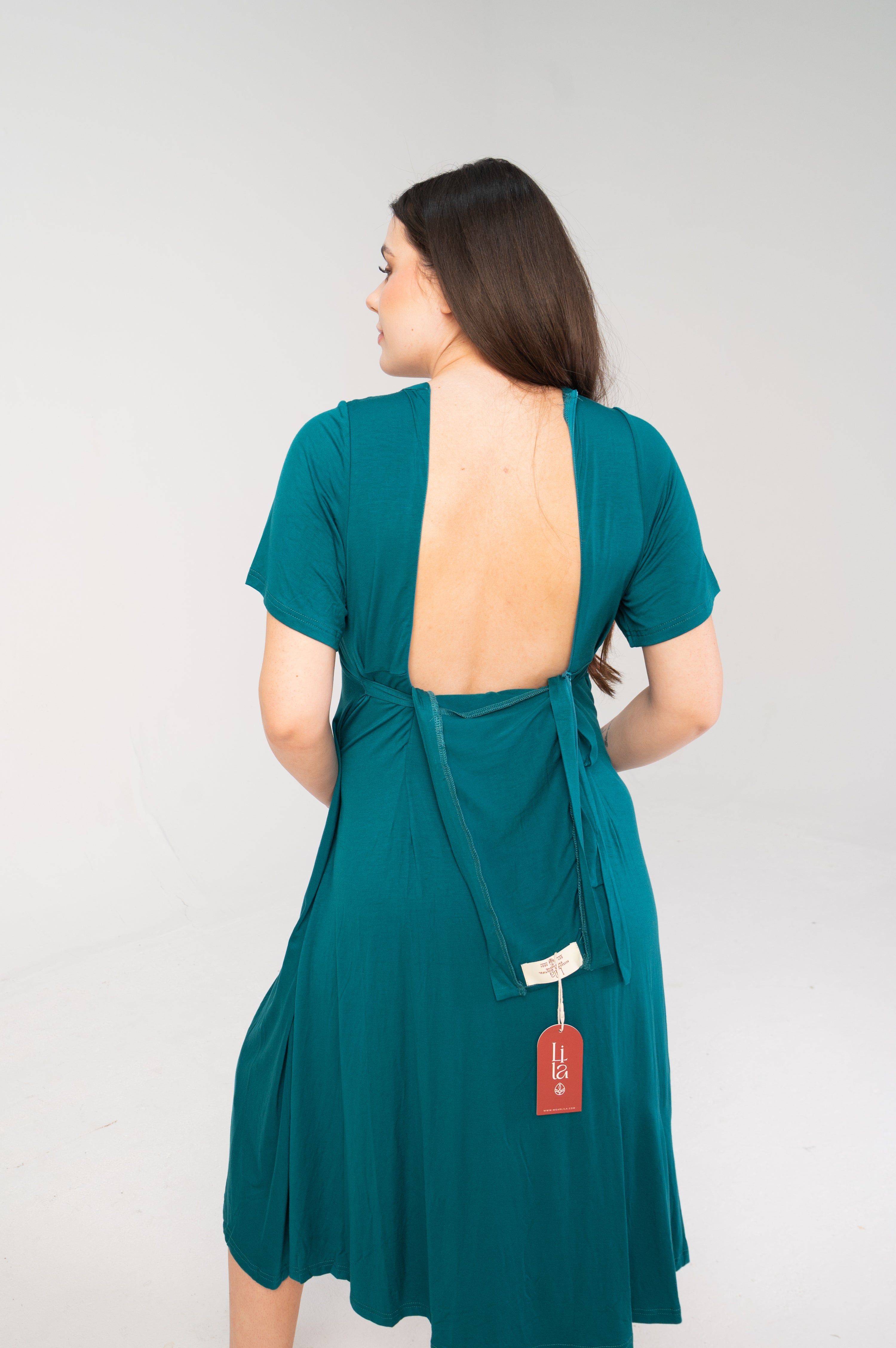Cassidy Labor & Postpartum Gown Deep Teal