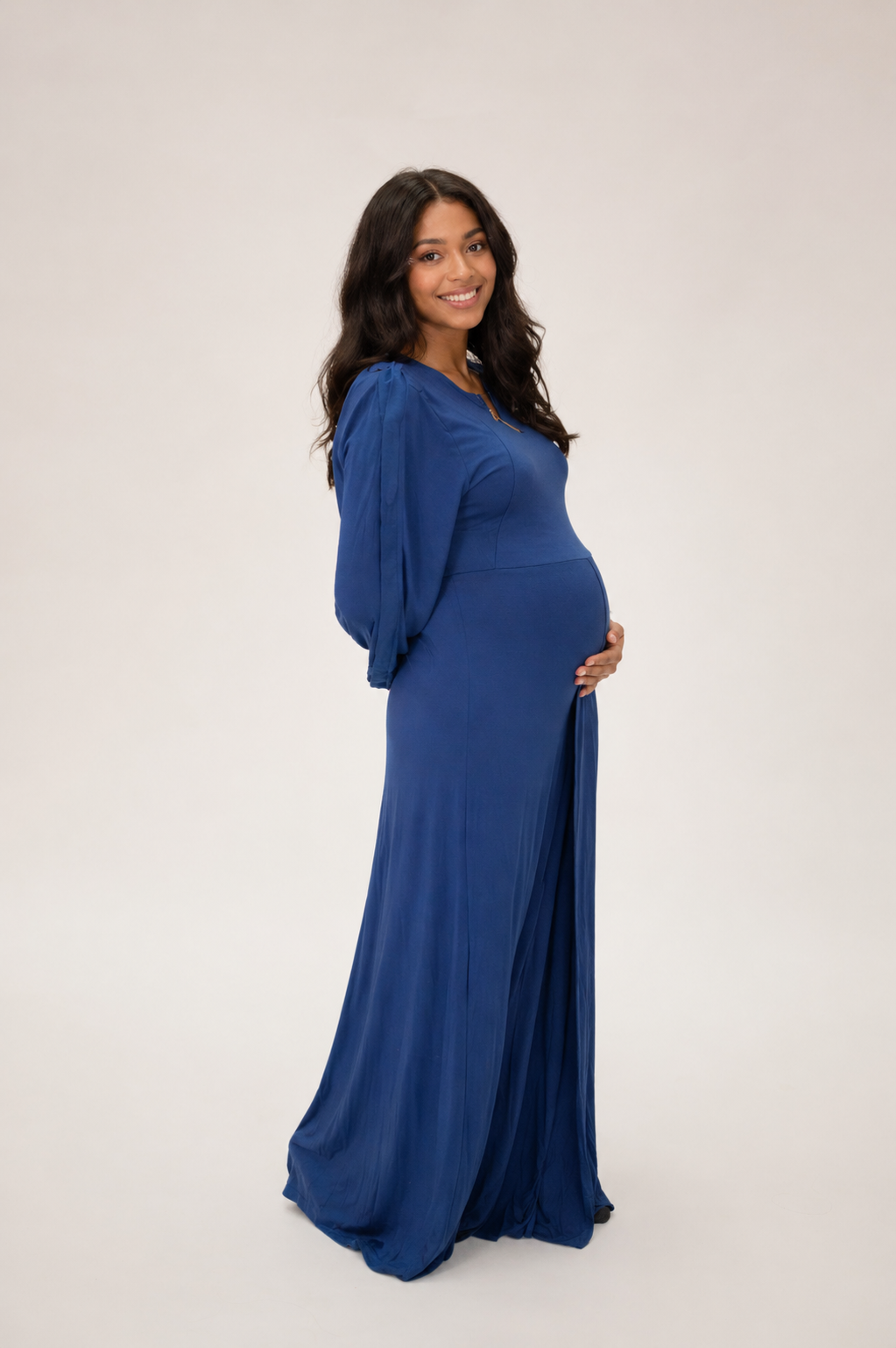 Nadia Labor & Postpartum Gown in Midnight Blue Midnight Blue / Standard Nadia Labor & Postpartum Gown in Midnight Blue Midnight Blue / Standard