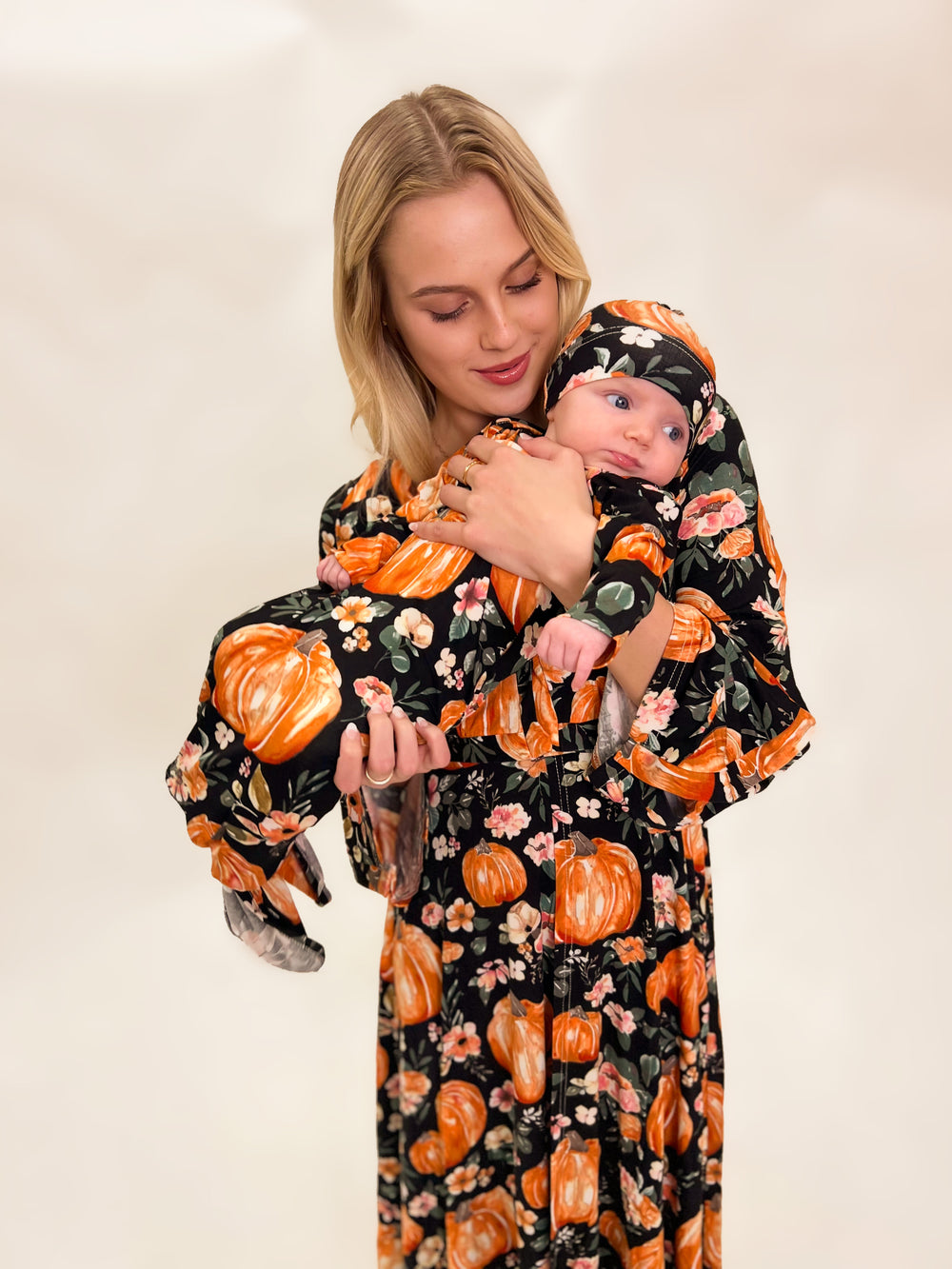 Baby Knot Gown Set: Harvest Floral