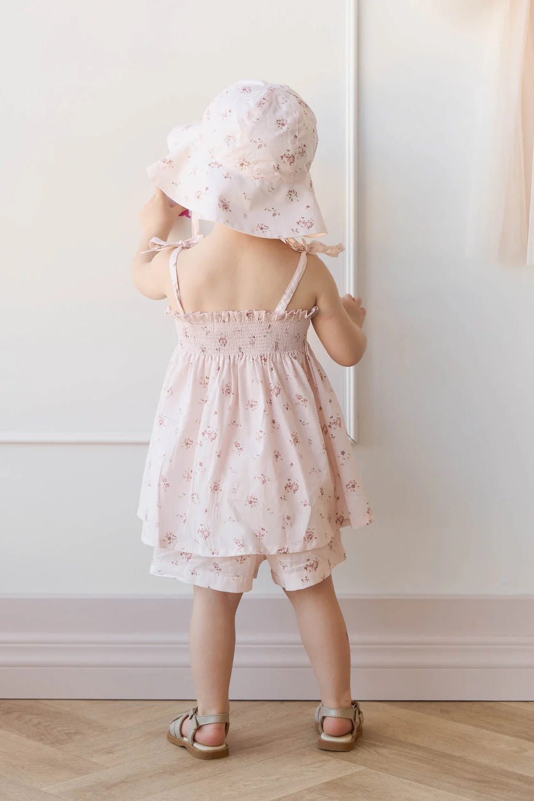 Organic Cotton Noelle Hat - Petite Fleur Soft Peony