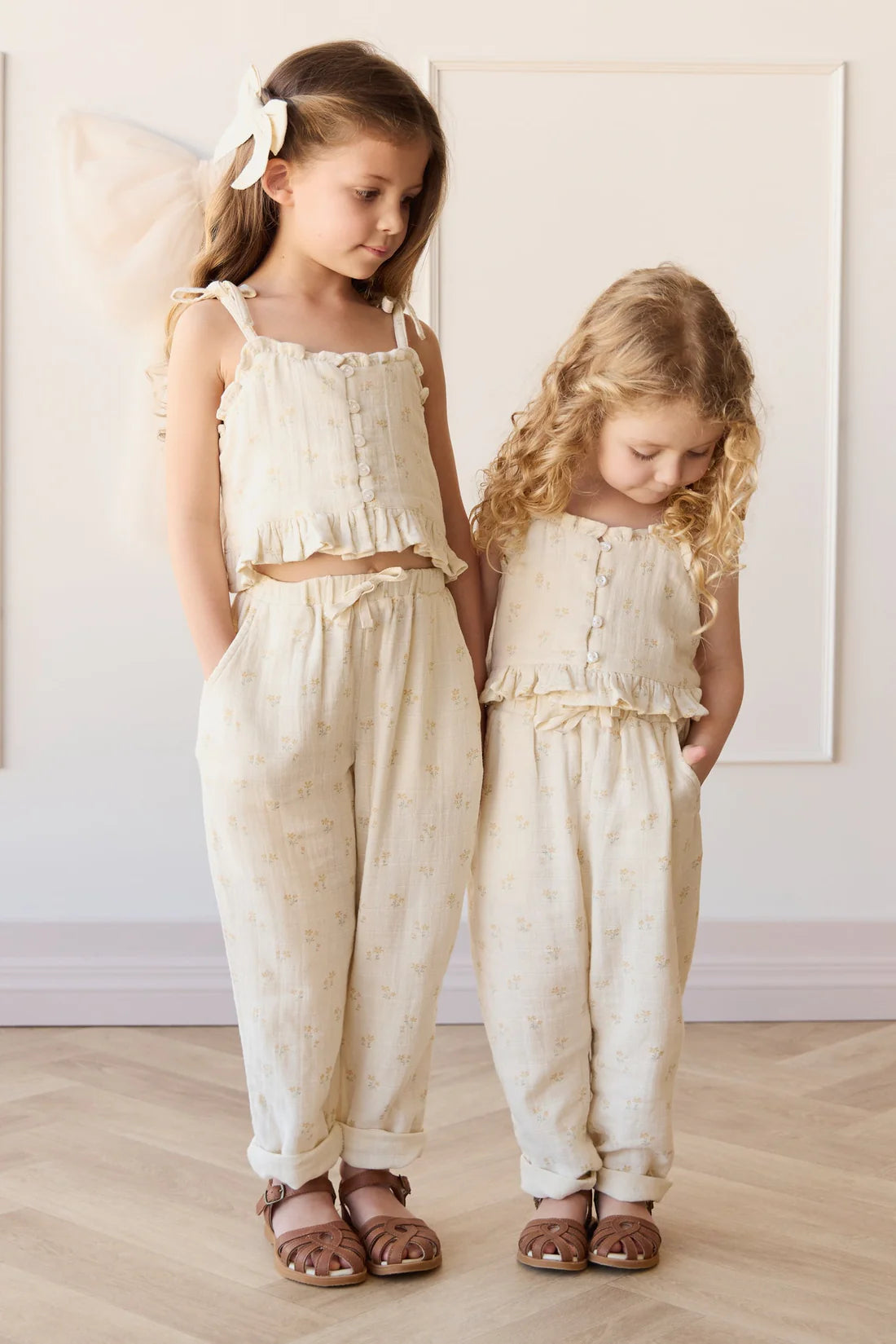 Organic Cotton Muslin Cordelia Pants - Pauline Chamomile