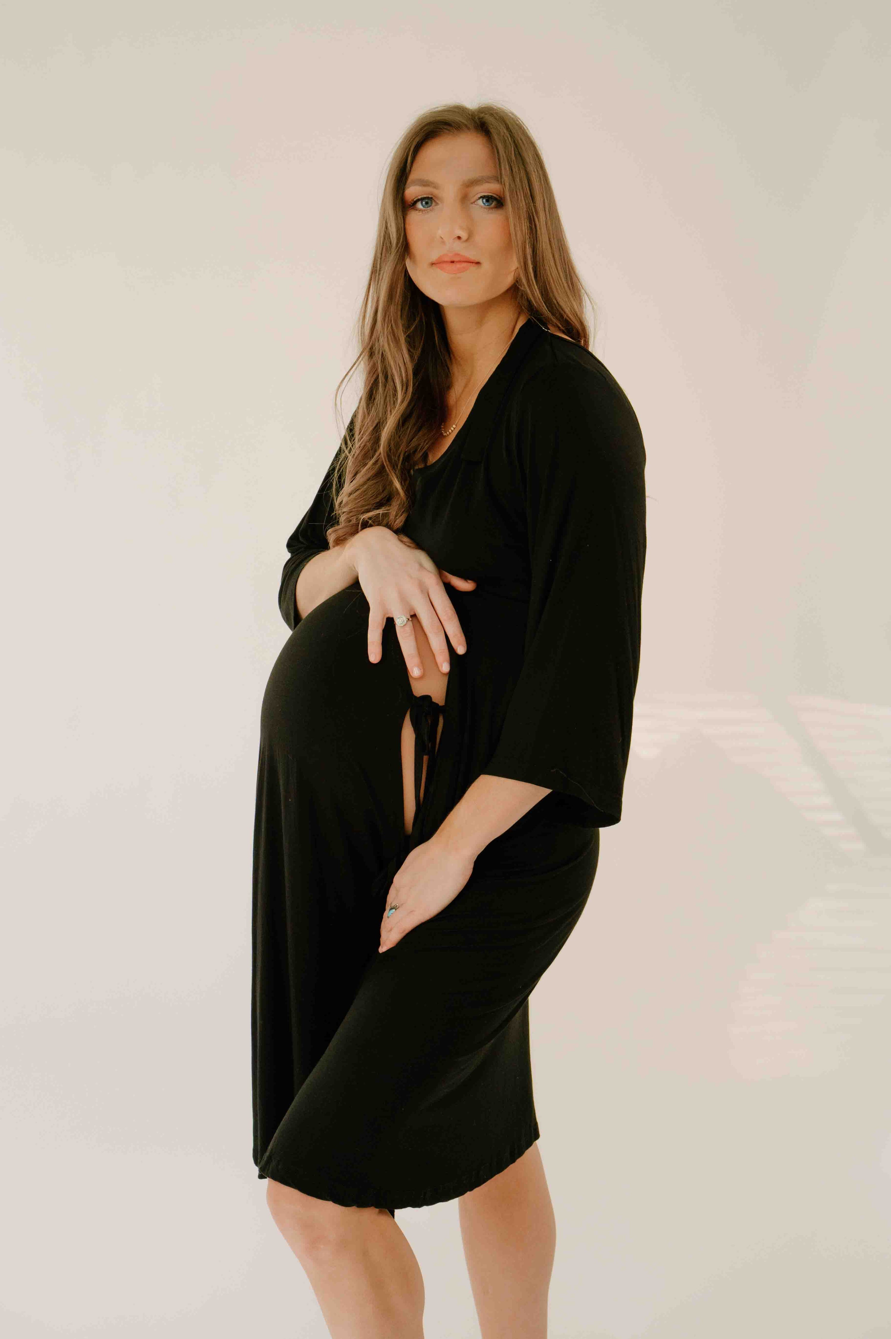 Lila Bamboo Labor & Postpartum Gown