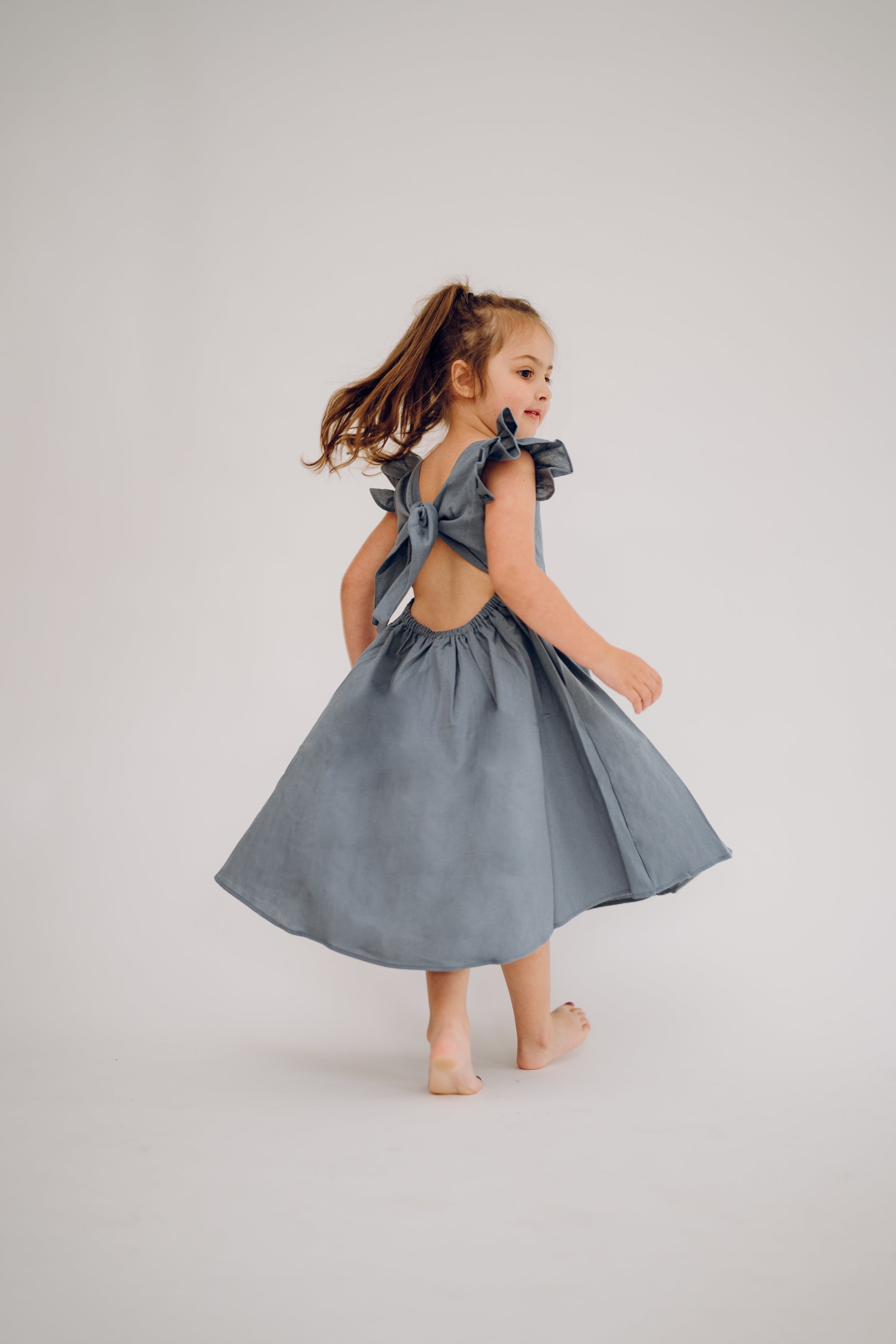 Piper Dress 5T / Steel Blue