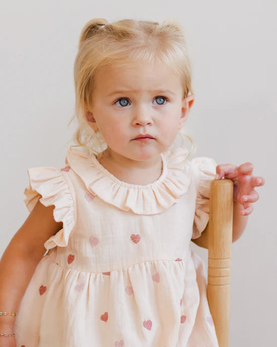 Charlotte Dress Heart Embroidery 18-24 Months Charlotte Dress Heart Embroidery 18-24 Months