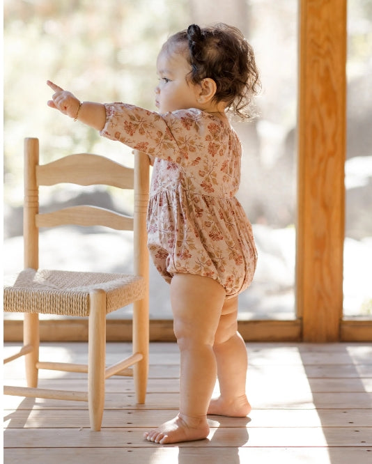 LONG SLEEVE BUBBLE ROMPER || FRENCH GARDEN – Lila