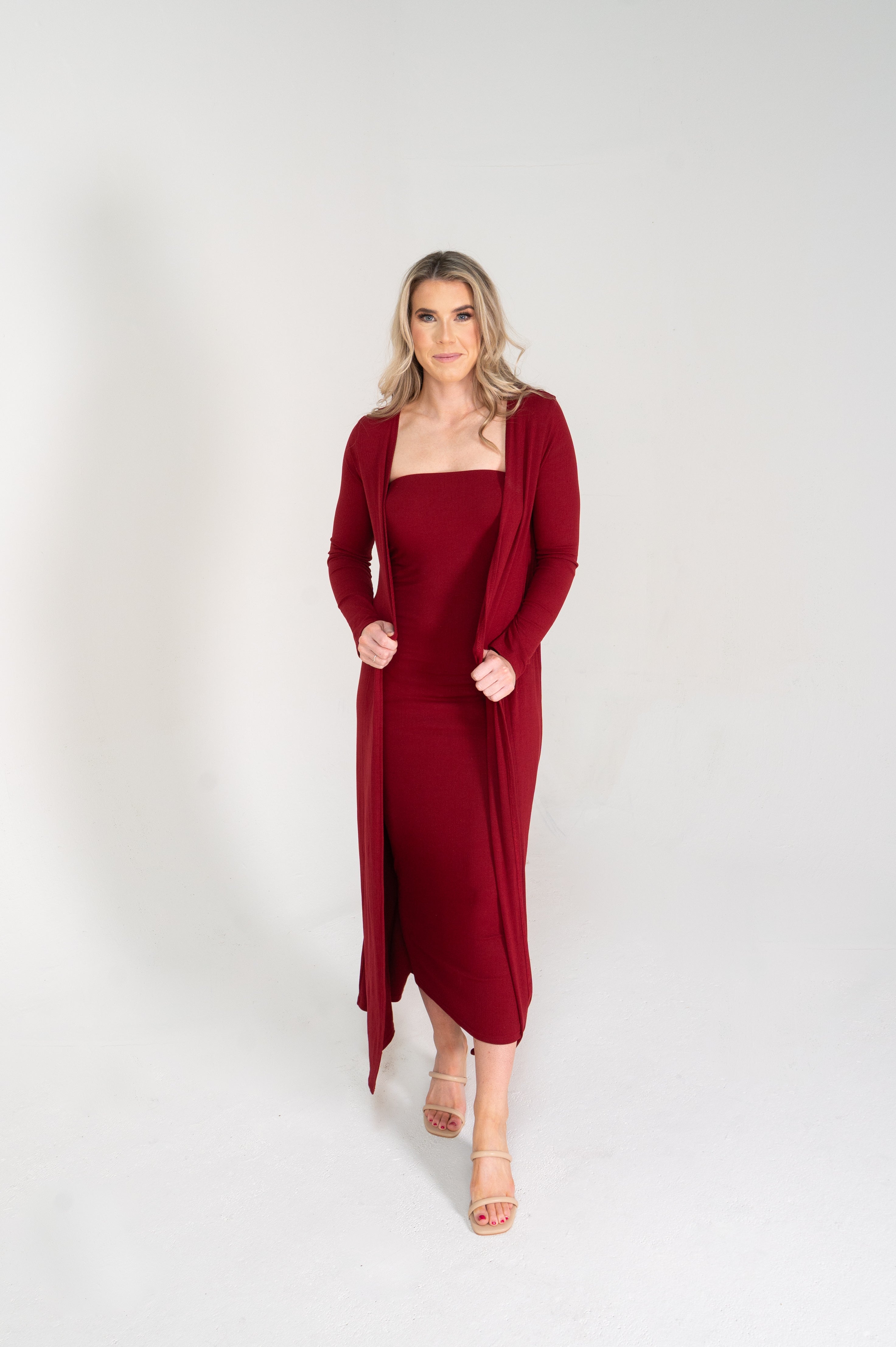 Maddison Dress and Duster Set in Sangria Sangria / Extra Small Maddison Dress and Duster Set in Sangria Sangria / Extra Small