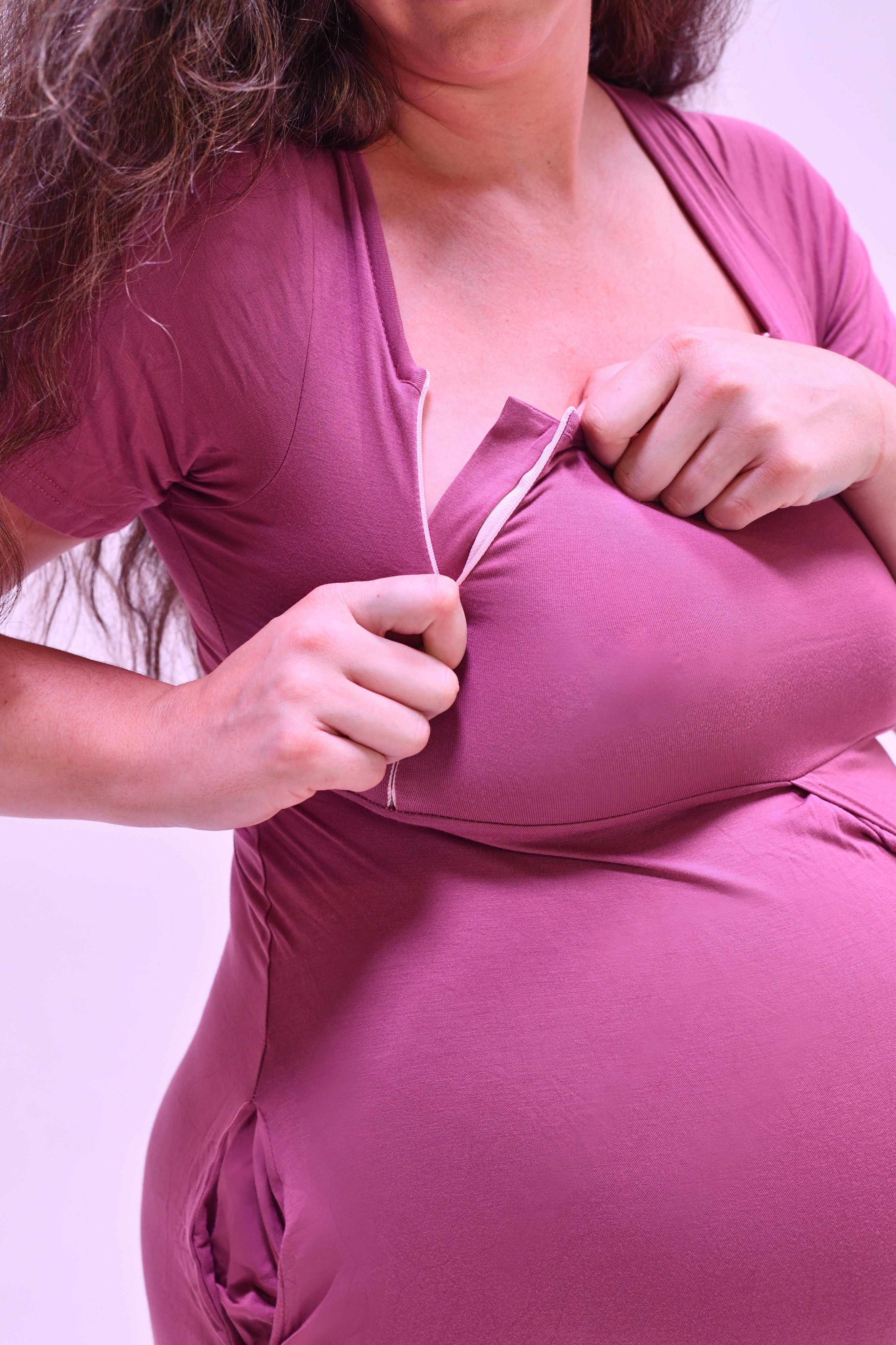 Cassidy Labor & Postpartum Gown Dusty Rose