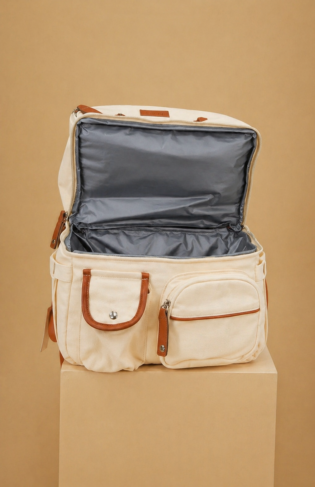 Lila Pumping & Nursing Diaper Bag in Cream