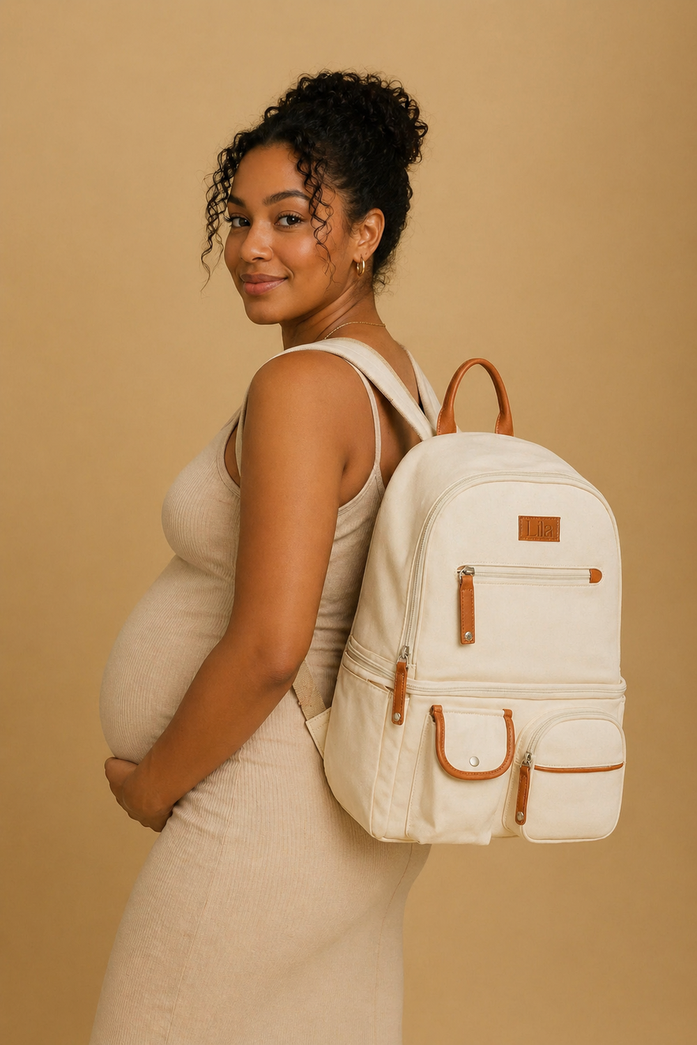Lila Pumping & Nursing Diaper Bag in Cream