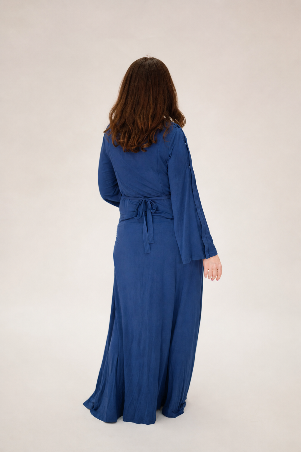 Nadia Labor & Postpartum Gown in Midnight Blue