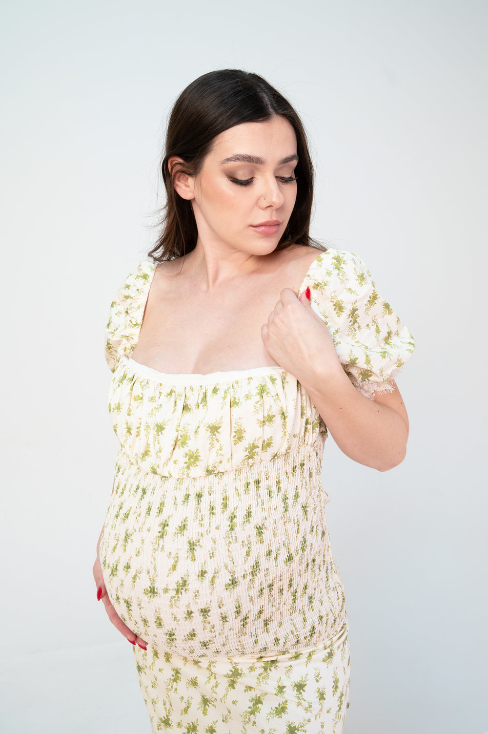 Isla Drop-Waist Maternity Dress