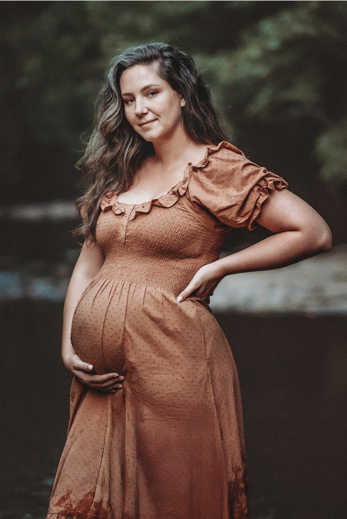 Harper Maternity and Nursing Dress Terracotta / Extra Large Harper Maternity and Nursing Dress Terracotta / Extra Large
