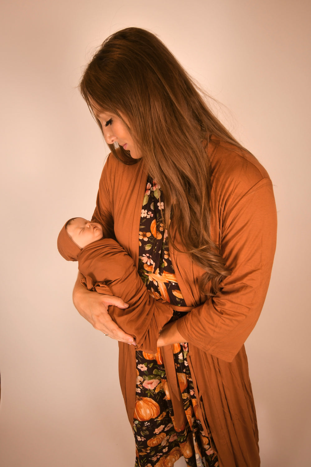 Baby Swaddle & Hat Set: Burnt Orange