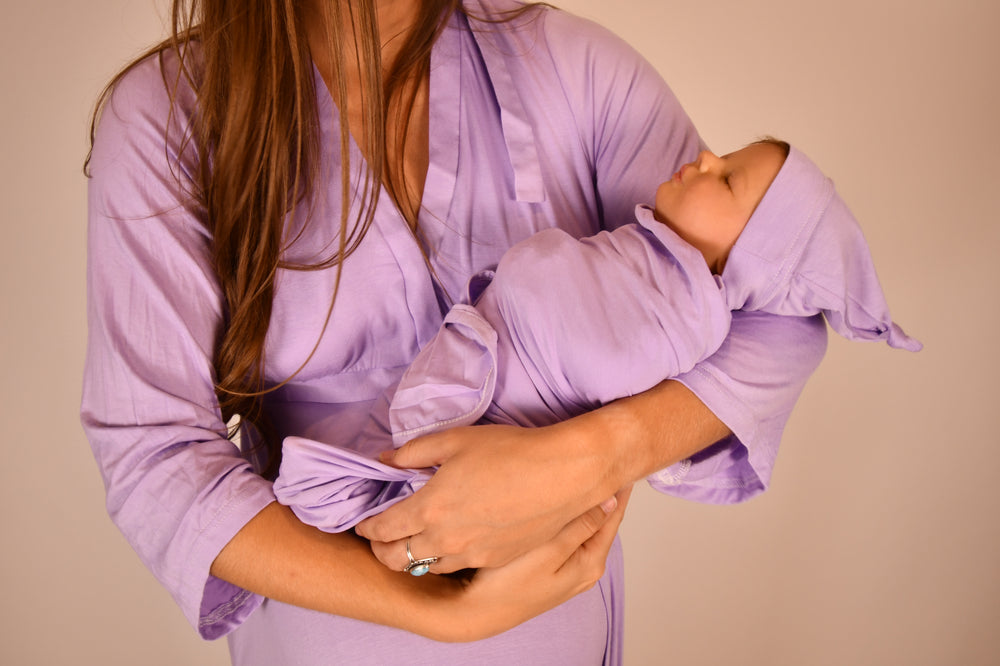 Baby Swaddle Set: Lilac