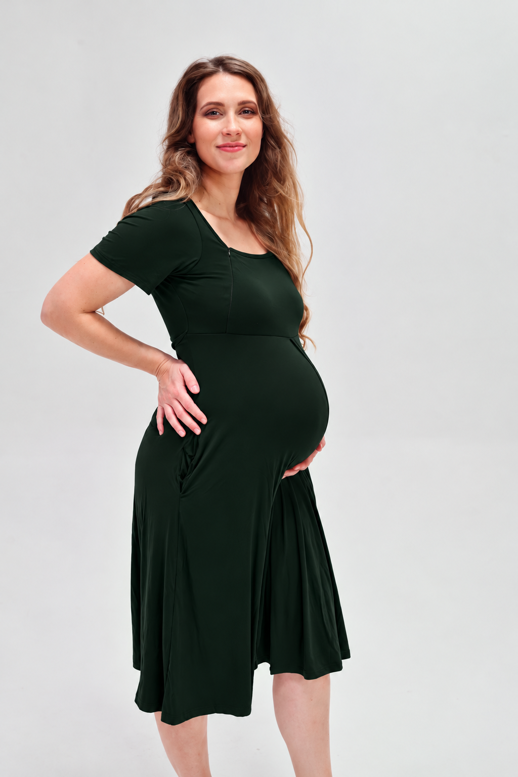Cassidy Labor & Postpartum Gown Forest Green (Bamboo)