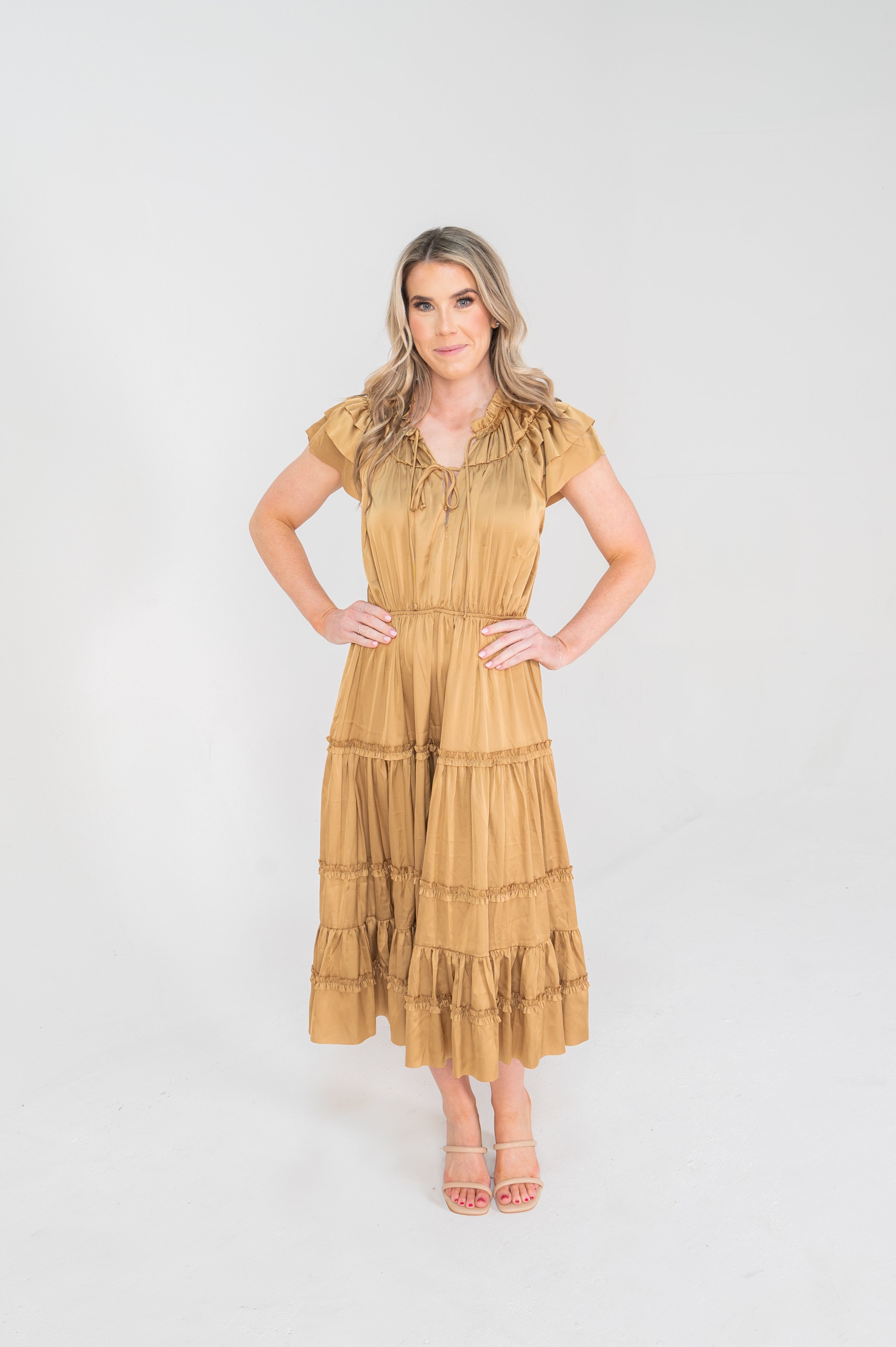 Adeline Nursing and Maternity Dress Champagne / Medium Adeline Nursing and Maternity Dress Champagne / Medium