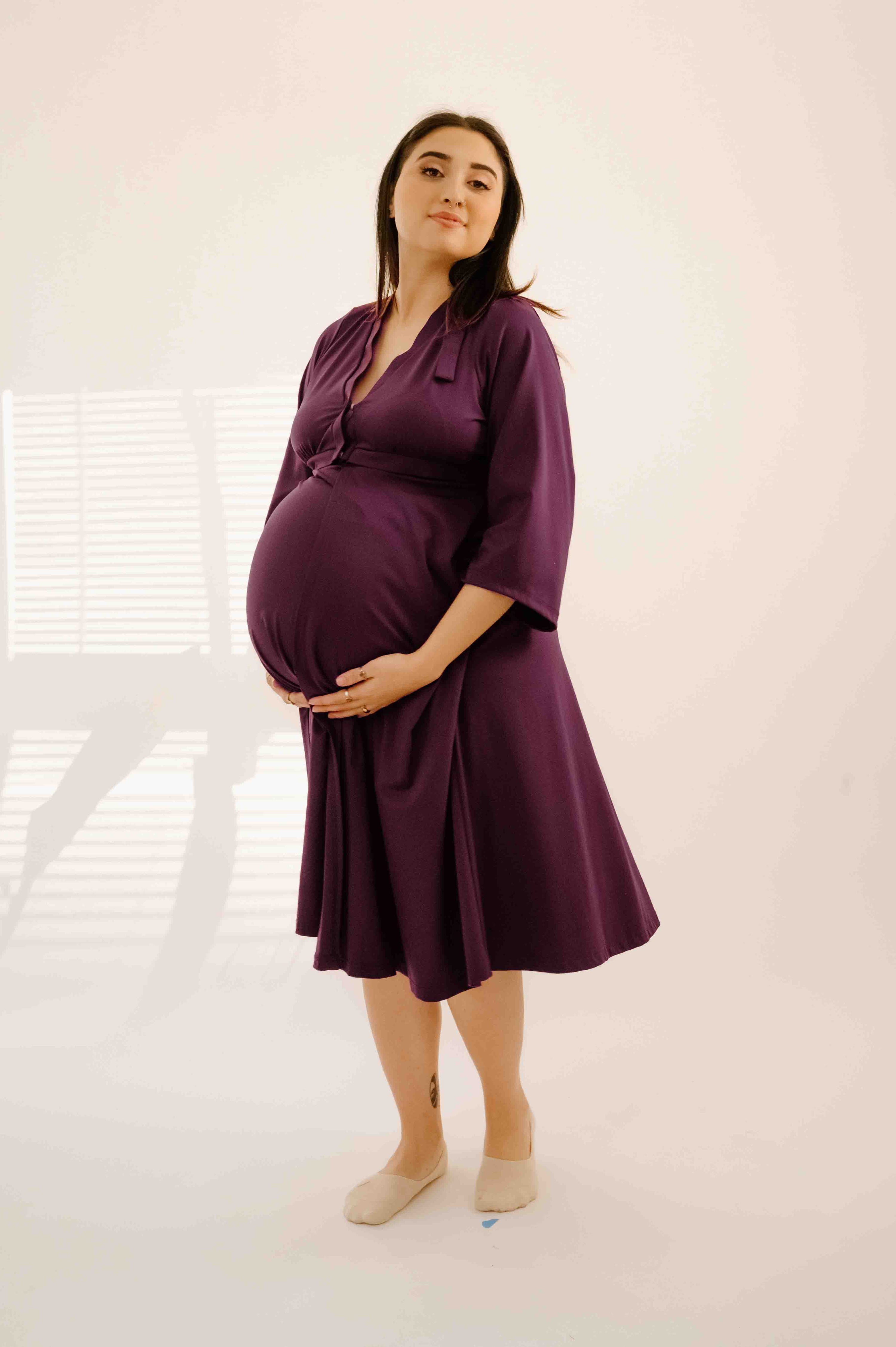 Lila Hospital Gown in Purple
