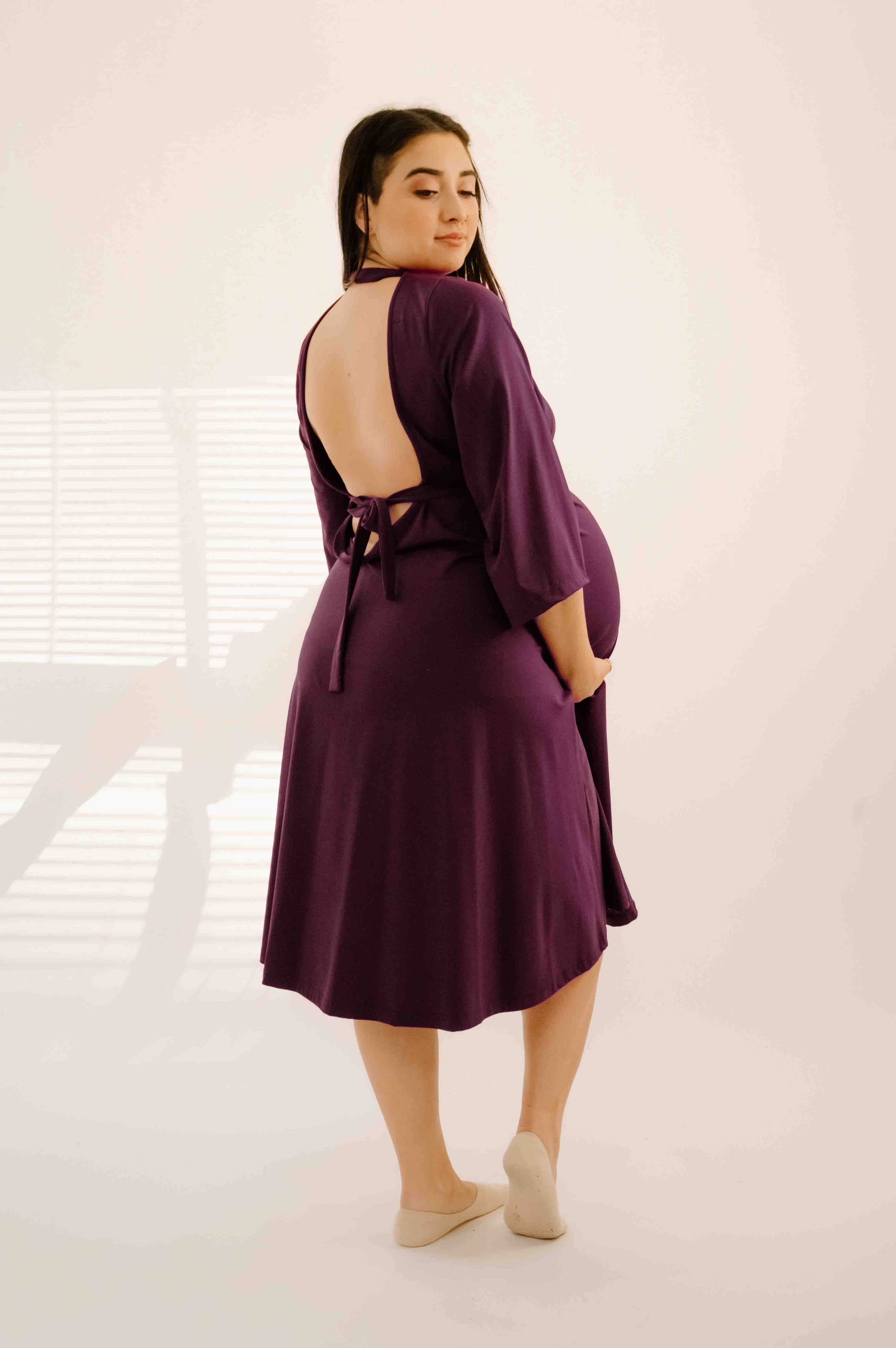 Lila Hospital Gown in Purple