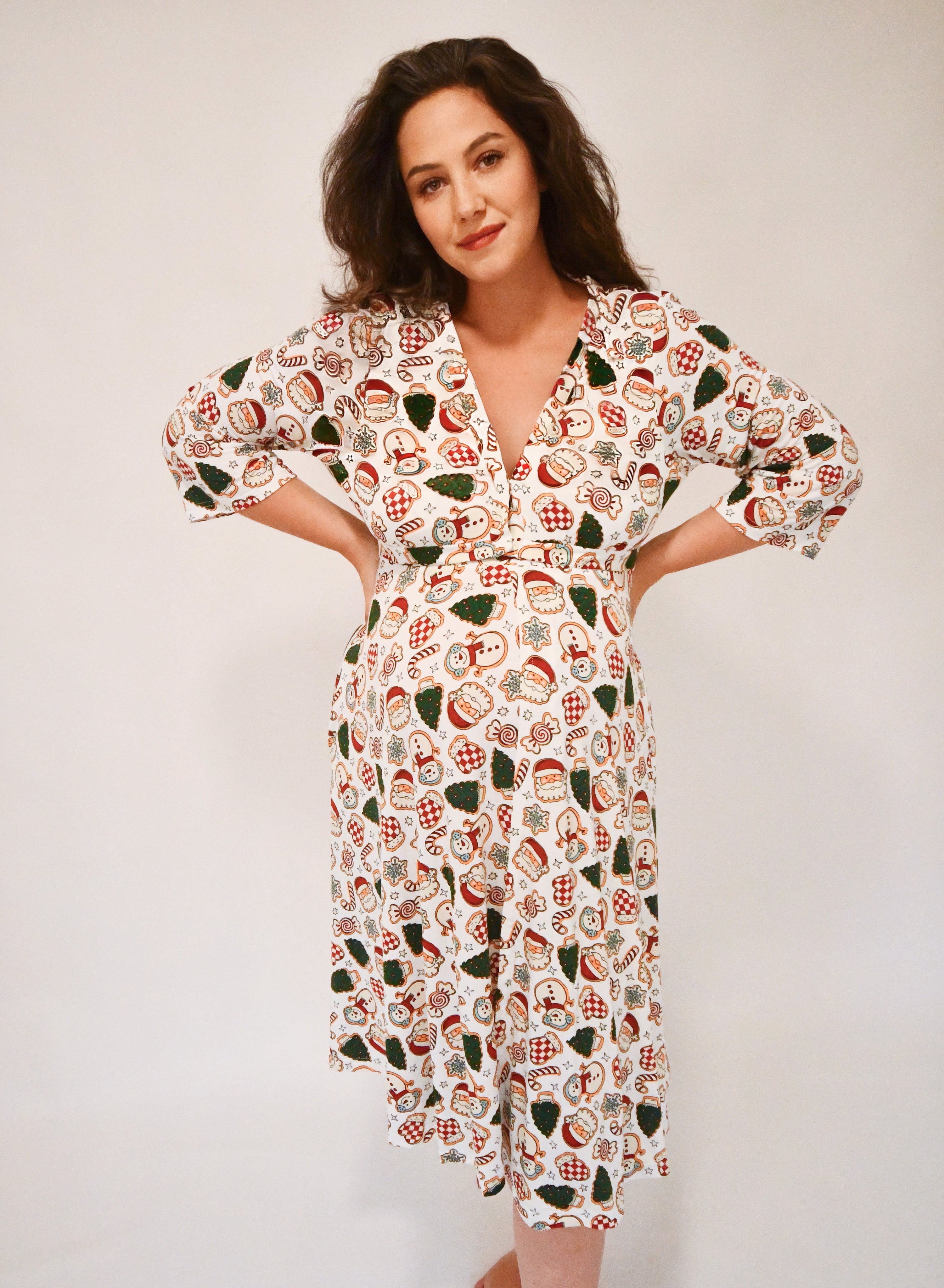 Lila Labor & Postpartum Gown Christmas in Cookie