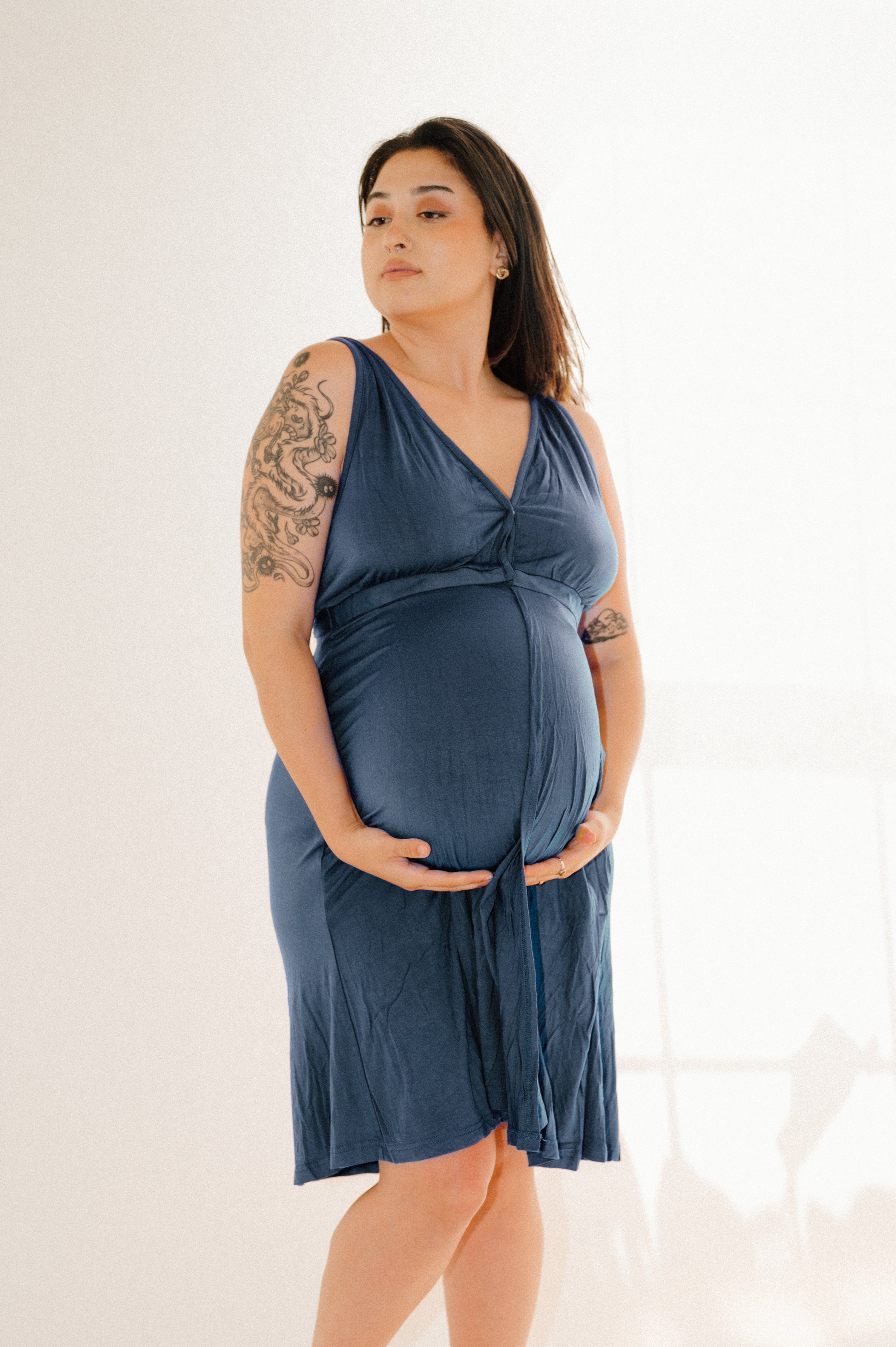 Lila Gown in Deep Teal, for Labor & Postpartum -  Canada