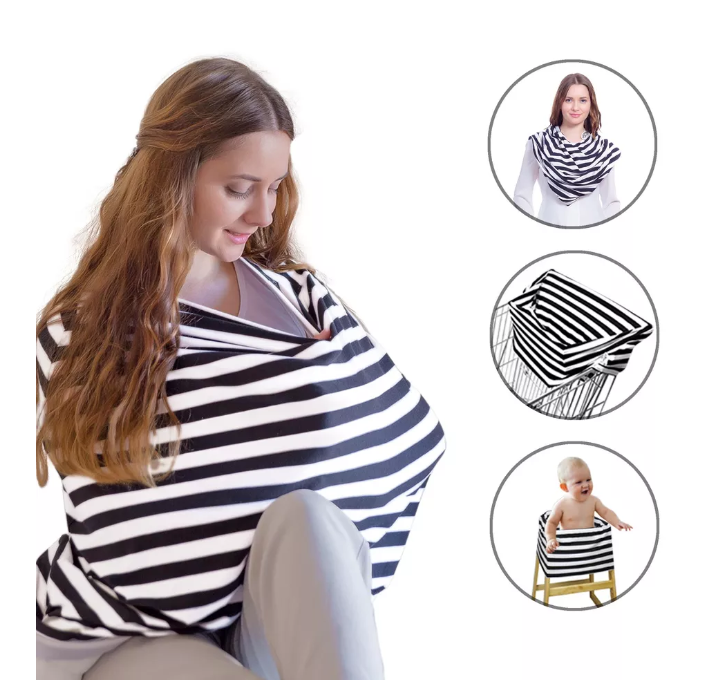 KeaBabies Nursing Cover BFF Black