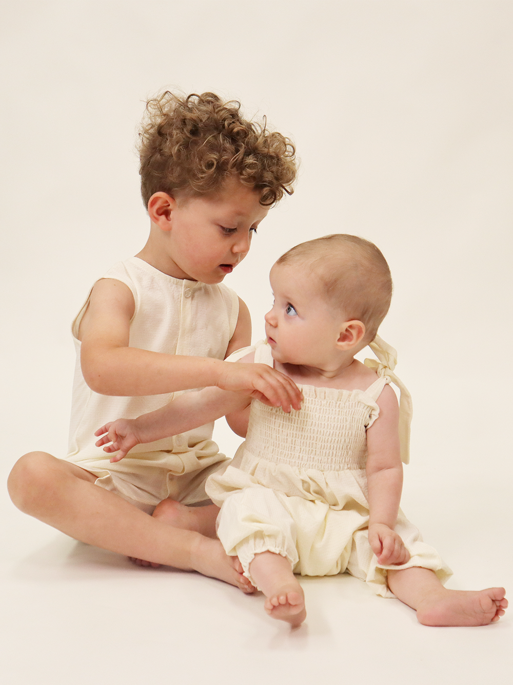 Charlotte Romper in Creme