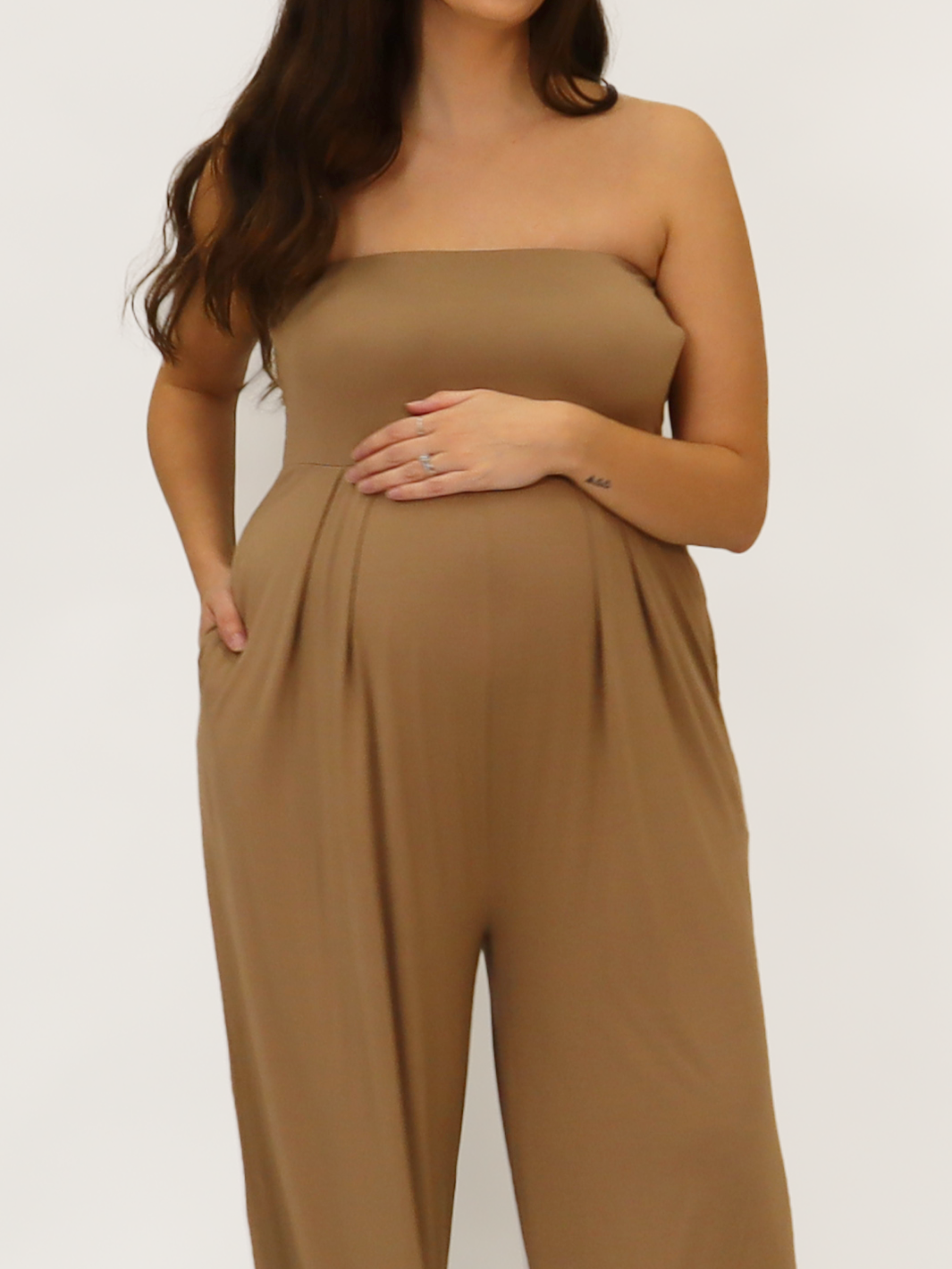Louisa Strapless Maternity Jumpsuit