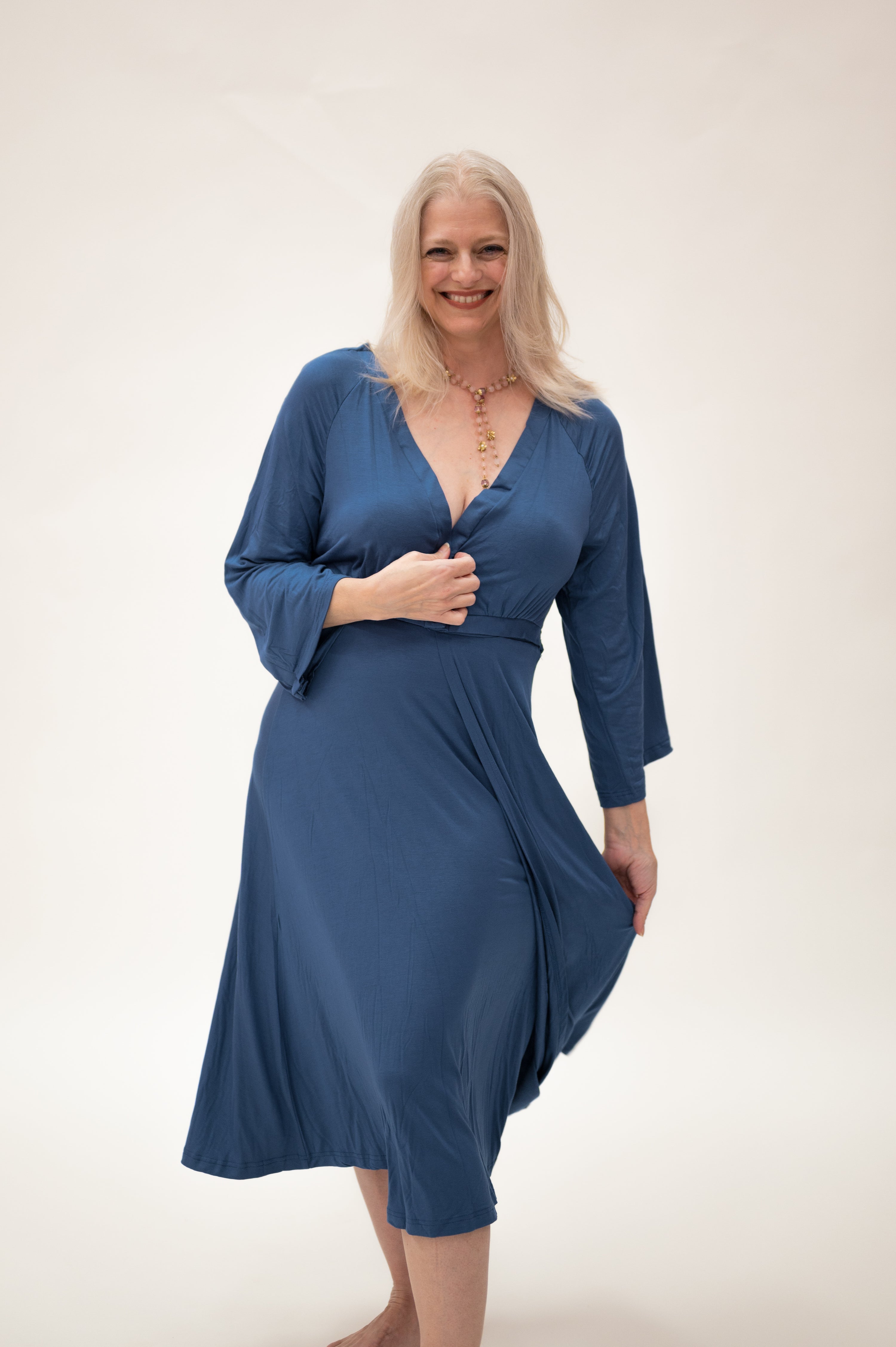 long sleeve postpartum dress Ofenbuy Women's Long Sleeve Maternity Dress Square Neck Swiss Dot Casual Loose Short Dresses Apricot at Amazon Women's Clothing store