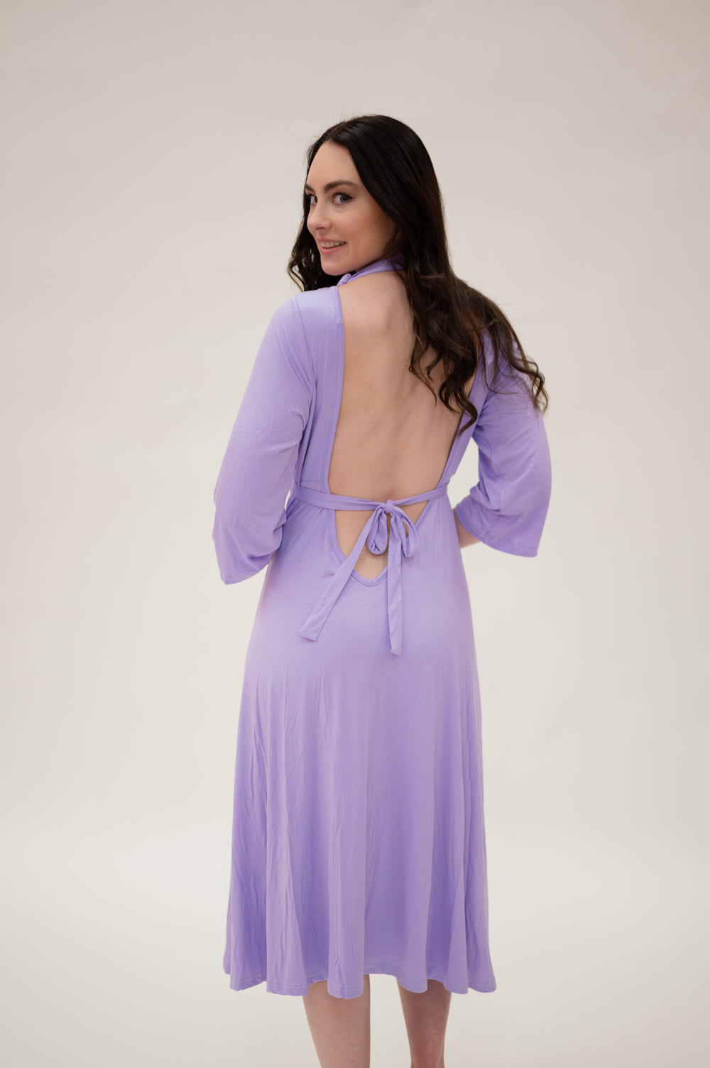 Lila Labor & Postpartum Gown in Lilac