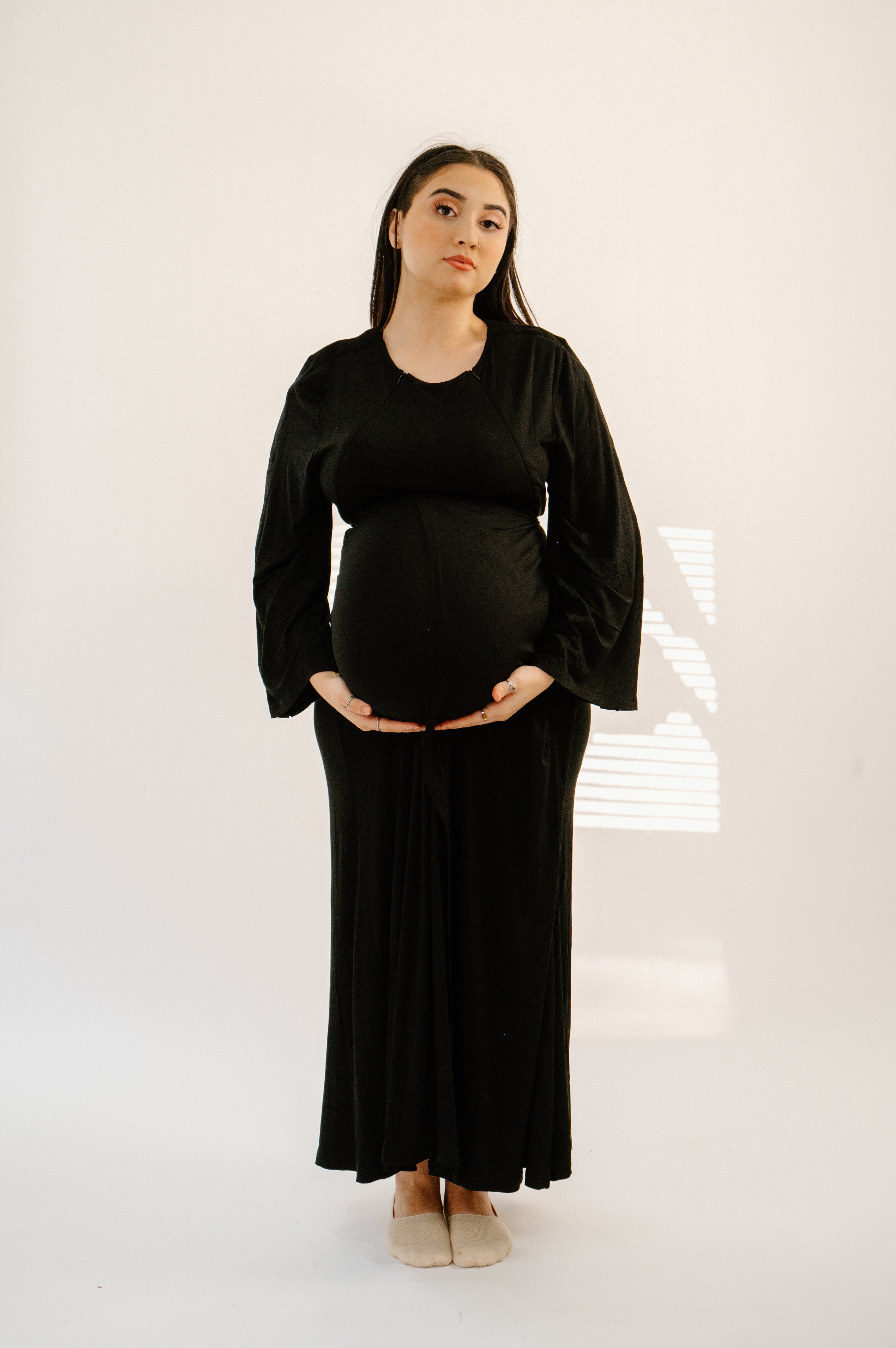 Nadia Labor & Postpartum Gown in Harvest Floral