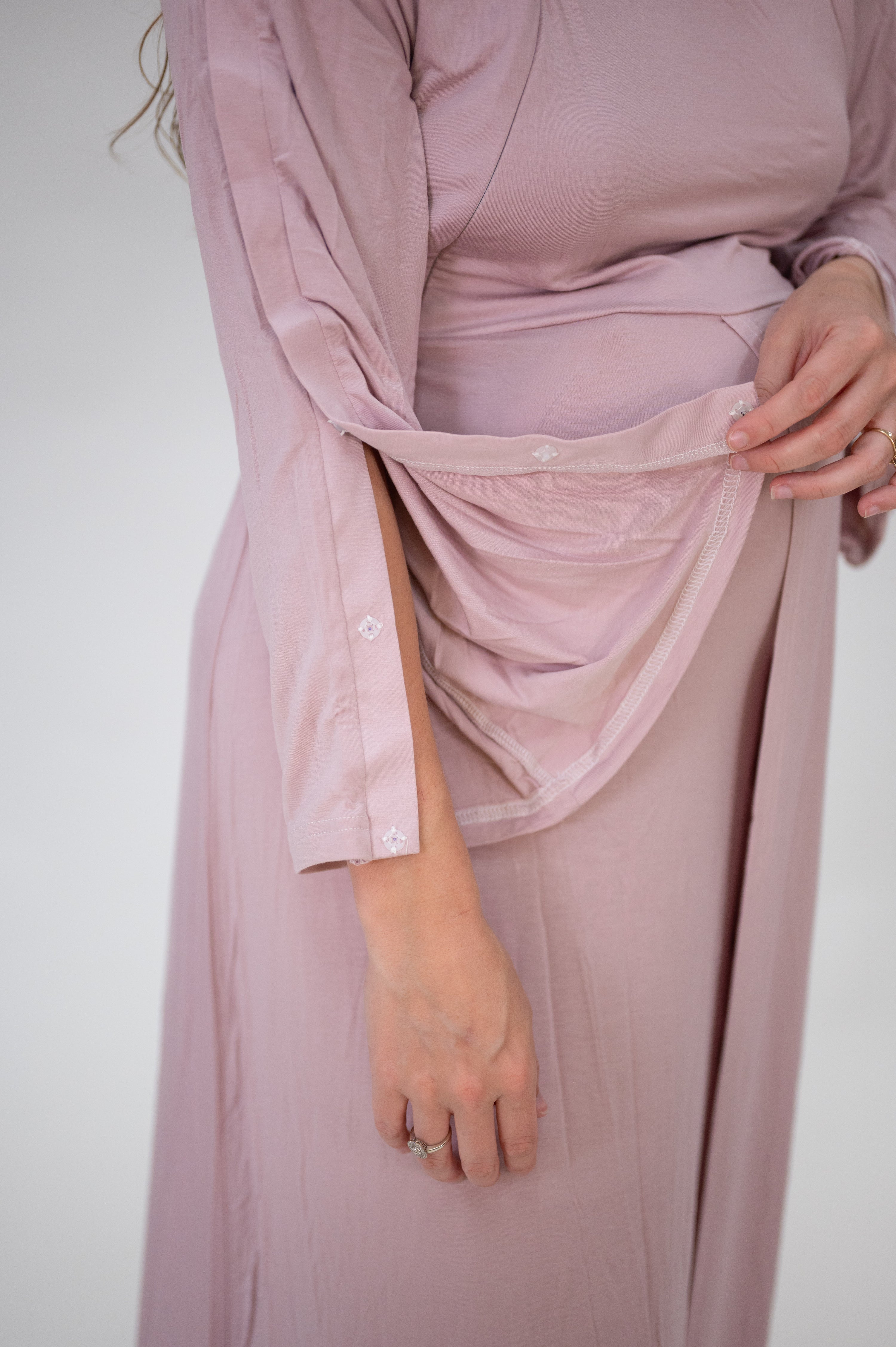 Nadia Labor & Postpartum Gown in Mauve