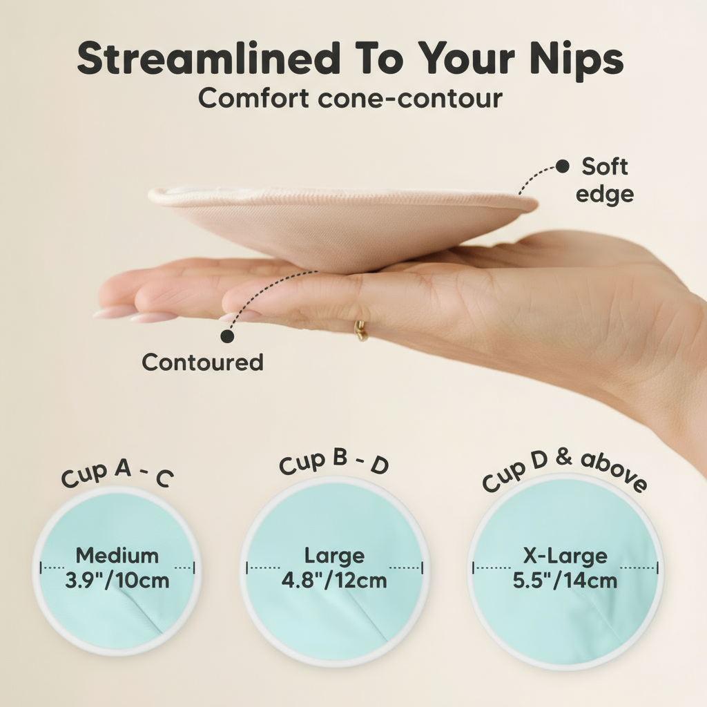 KeaBabies Comfy Organic Nursing Pads (Bare Beige, large 4.8")