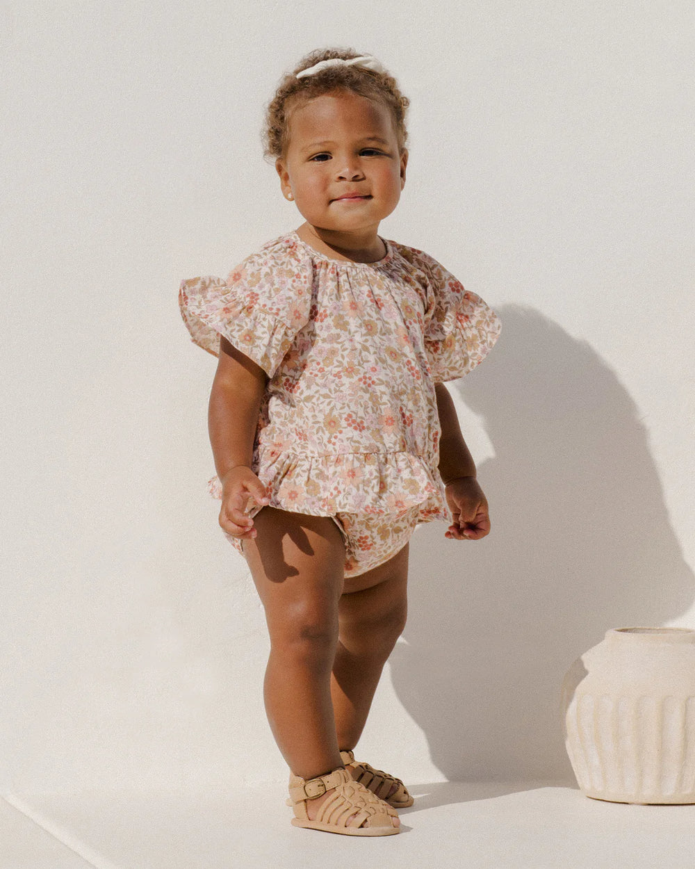 BUTTERFLY TOP & BLOOMER SET | PINK GARDENIA
