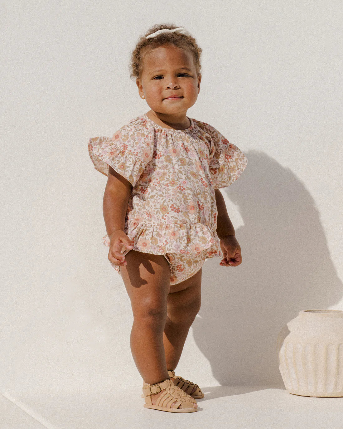 BUTTERFLY TOP & BLOOMER SET | PINK GARDENIA