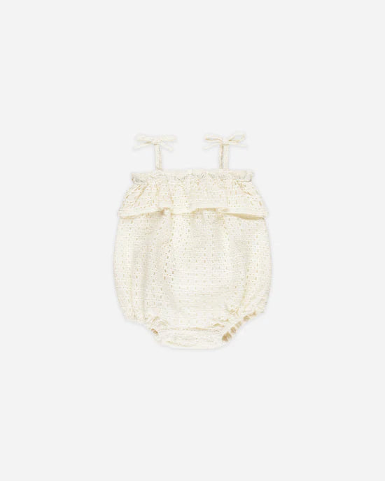 Ruffle Romper | Ivory