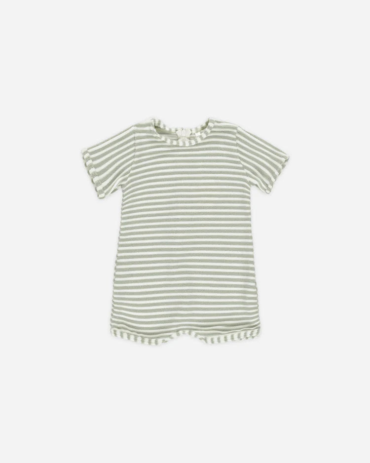 SHORTY ONE-PIECE | SAGE STRIPE