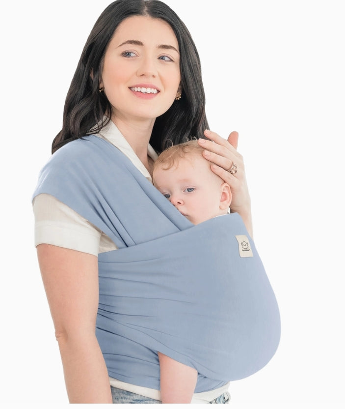 KeaBabies Original Baby Wraps Carrier Baby Sling Carrier Stretchy Infant Carrier for Newborn Toddler Dusty Blue