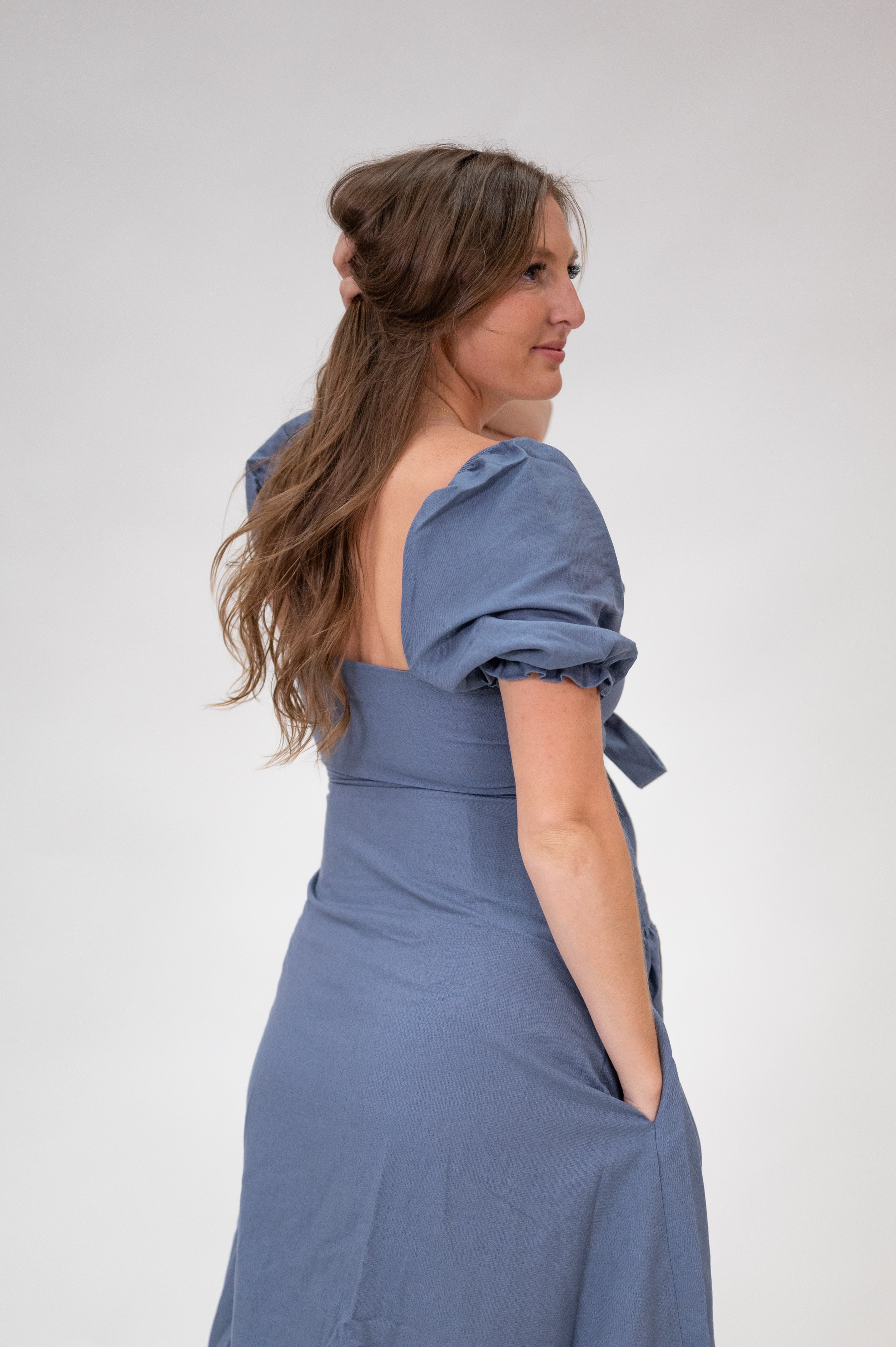 dress steel blue Selena Dress in Steel Blue – Lila