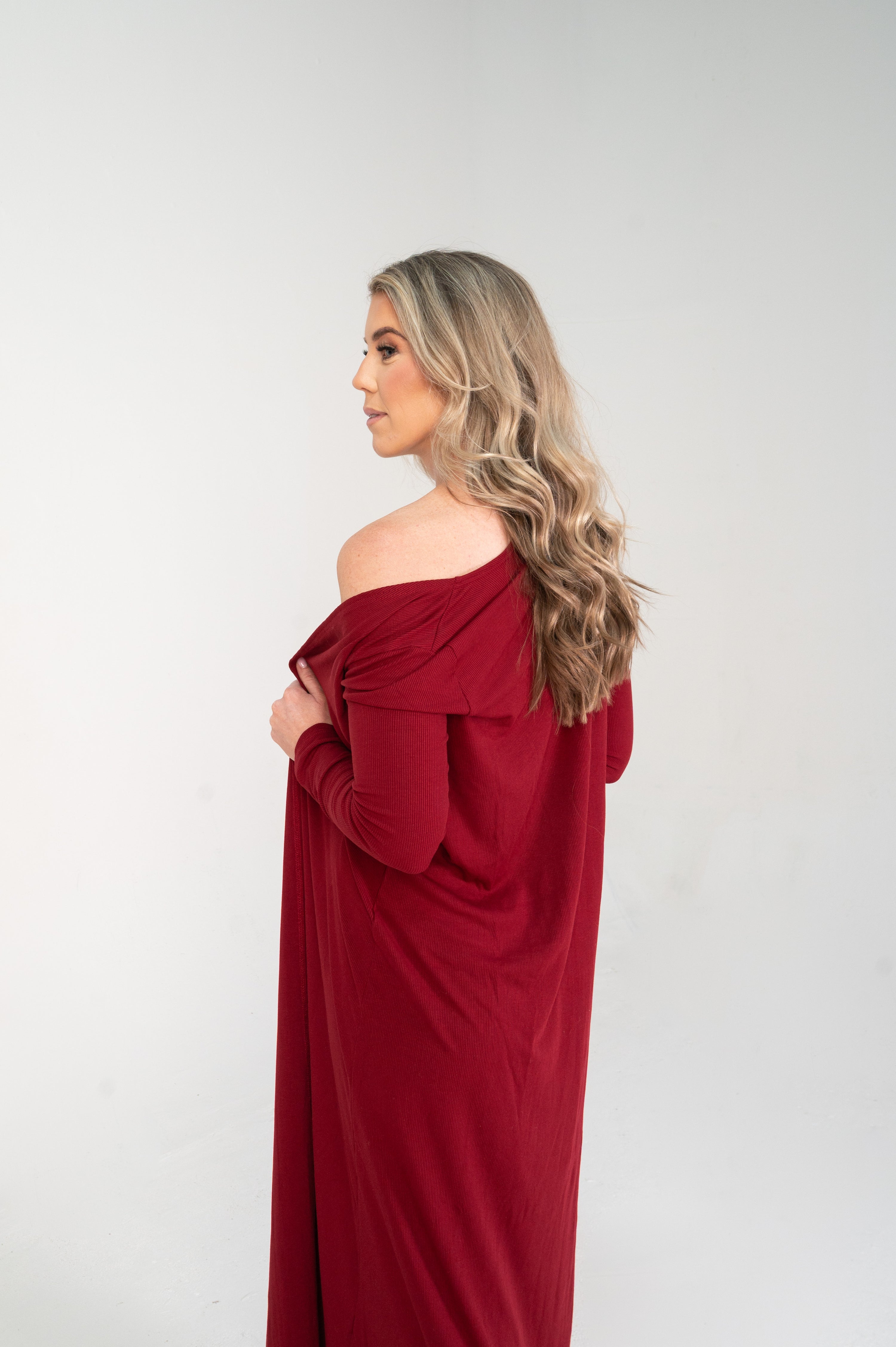 Maddison Dress and Duster Set in Sangria