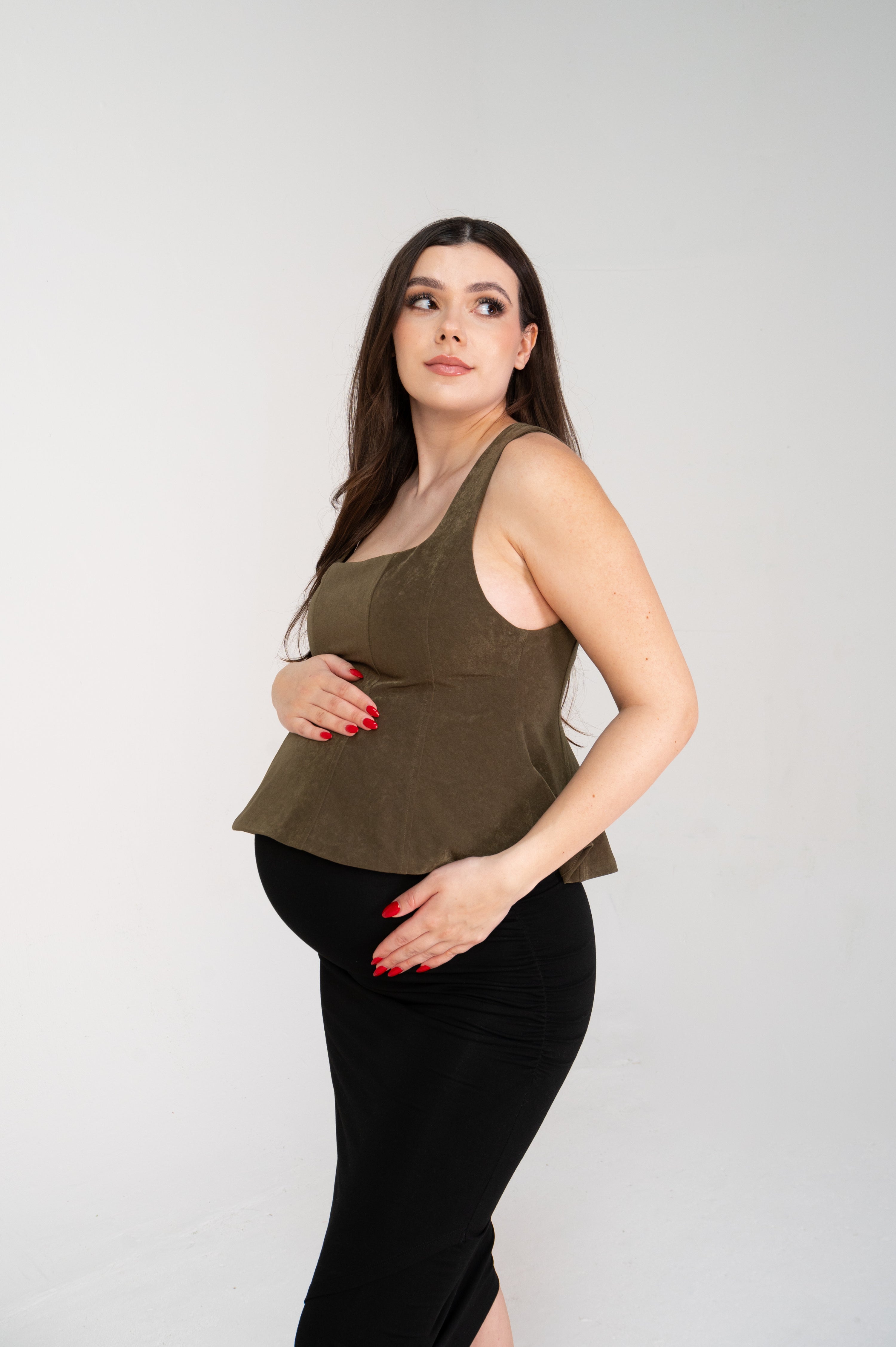Talia Ruched Maternity Pencil Skirt