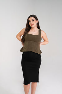 tank top for pregnant women on a woman
