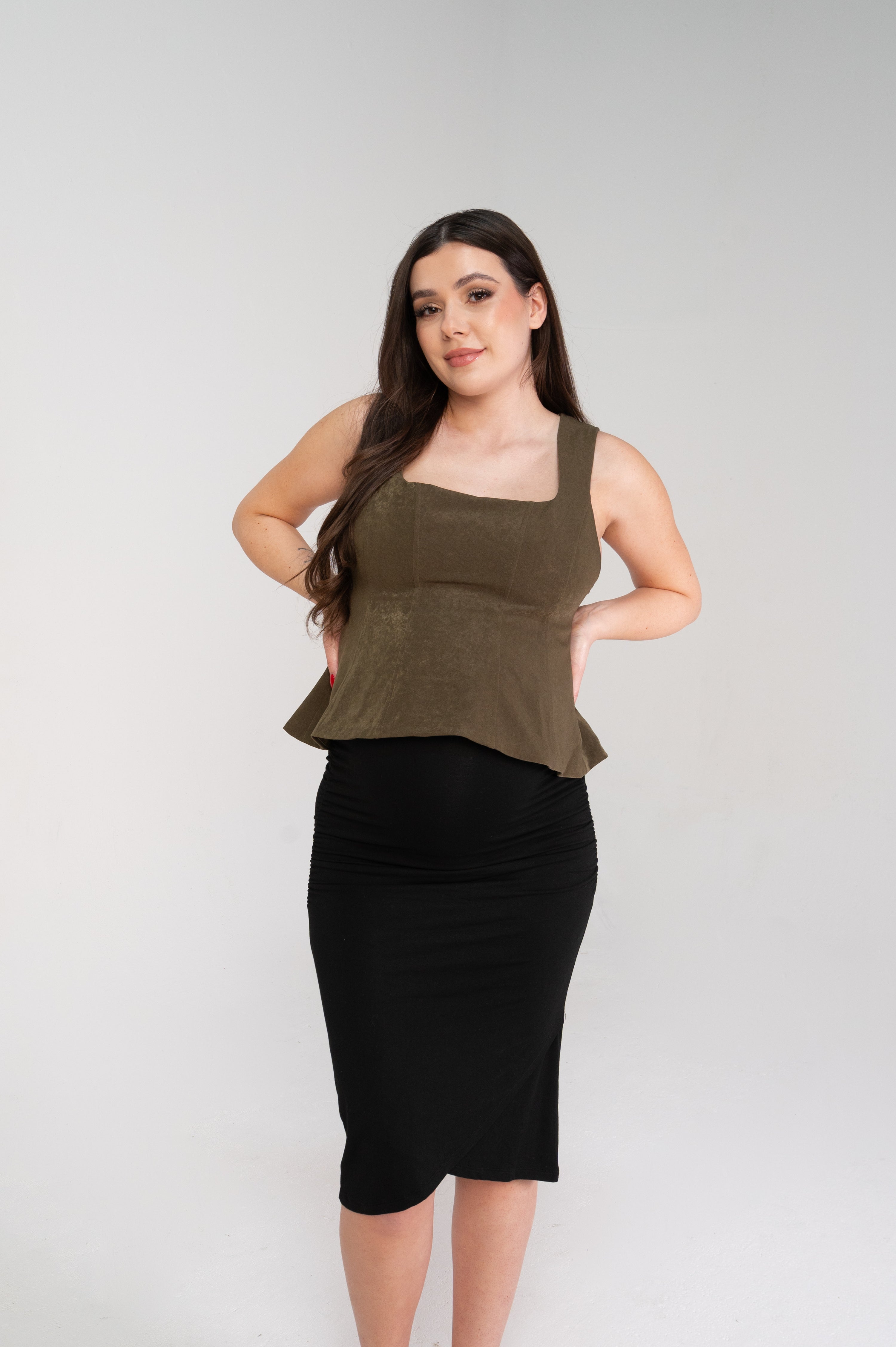 Talia Ruched Maternity Pencil Skirt