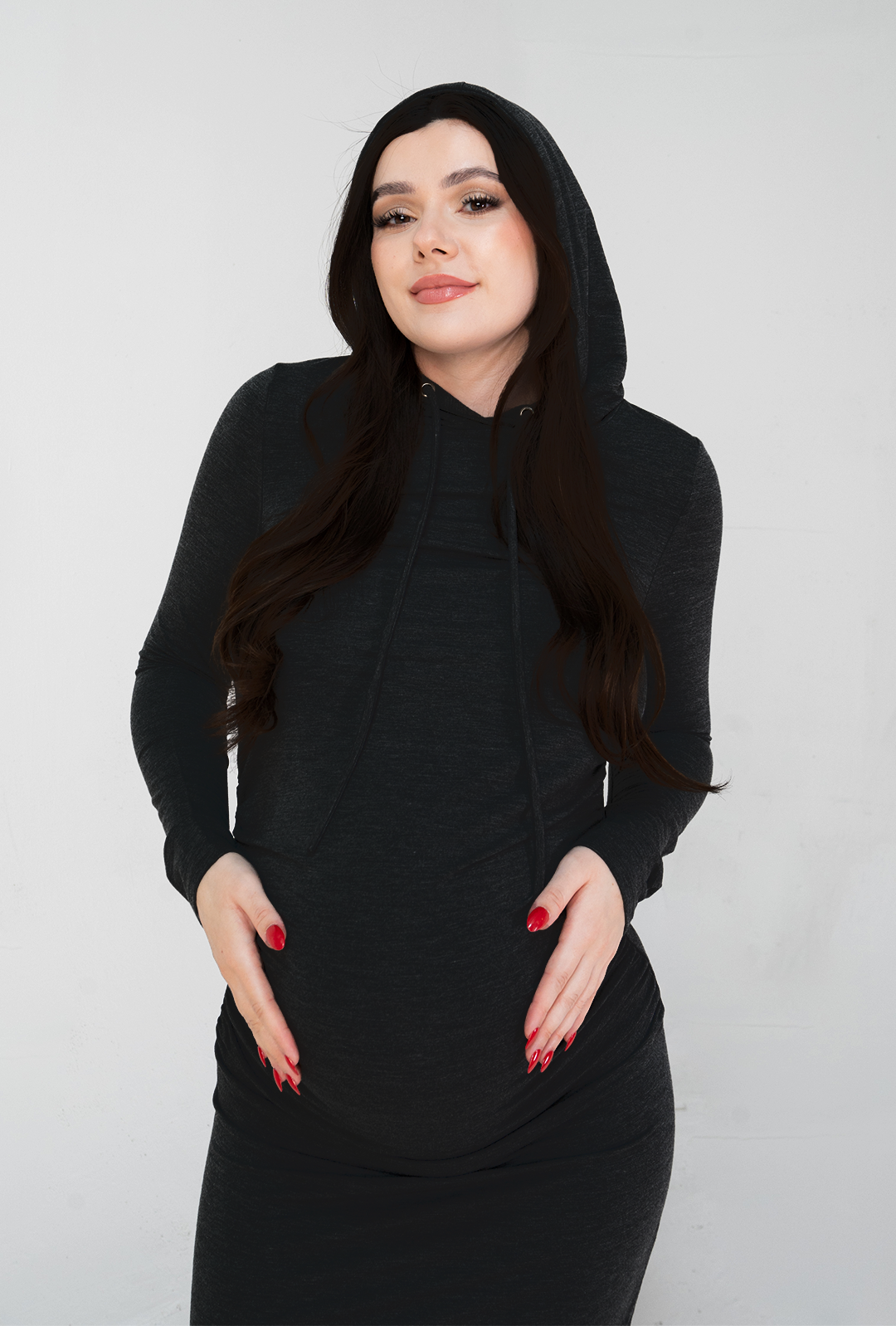 Brooklyn Maternity Hoodie Dress Lila Brooklyn Maternity Hoodie Dress Lila