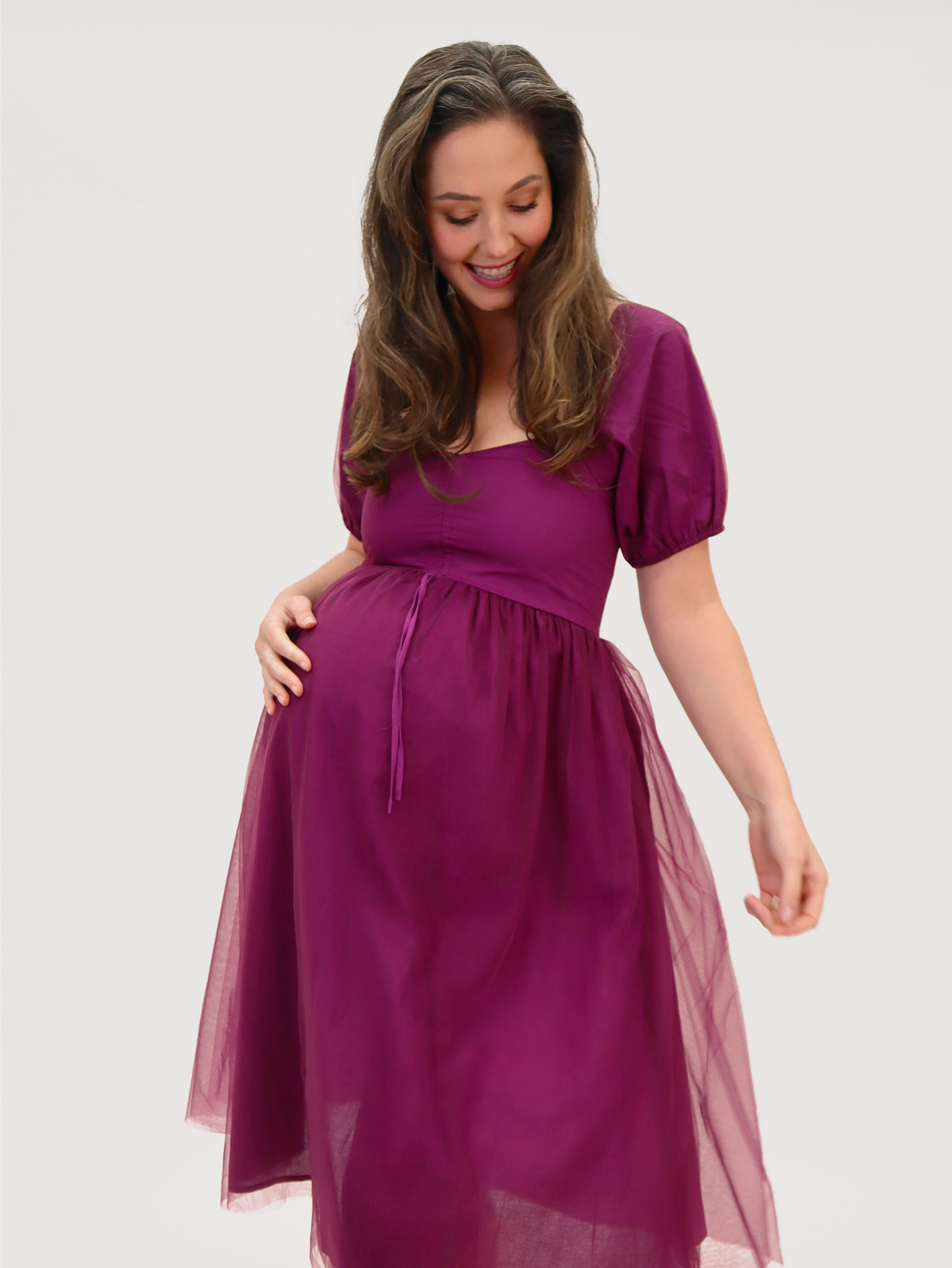 Olivia Maternity Dress Plum / Large Olivia Maternity Dress Plum / Large
