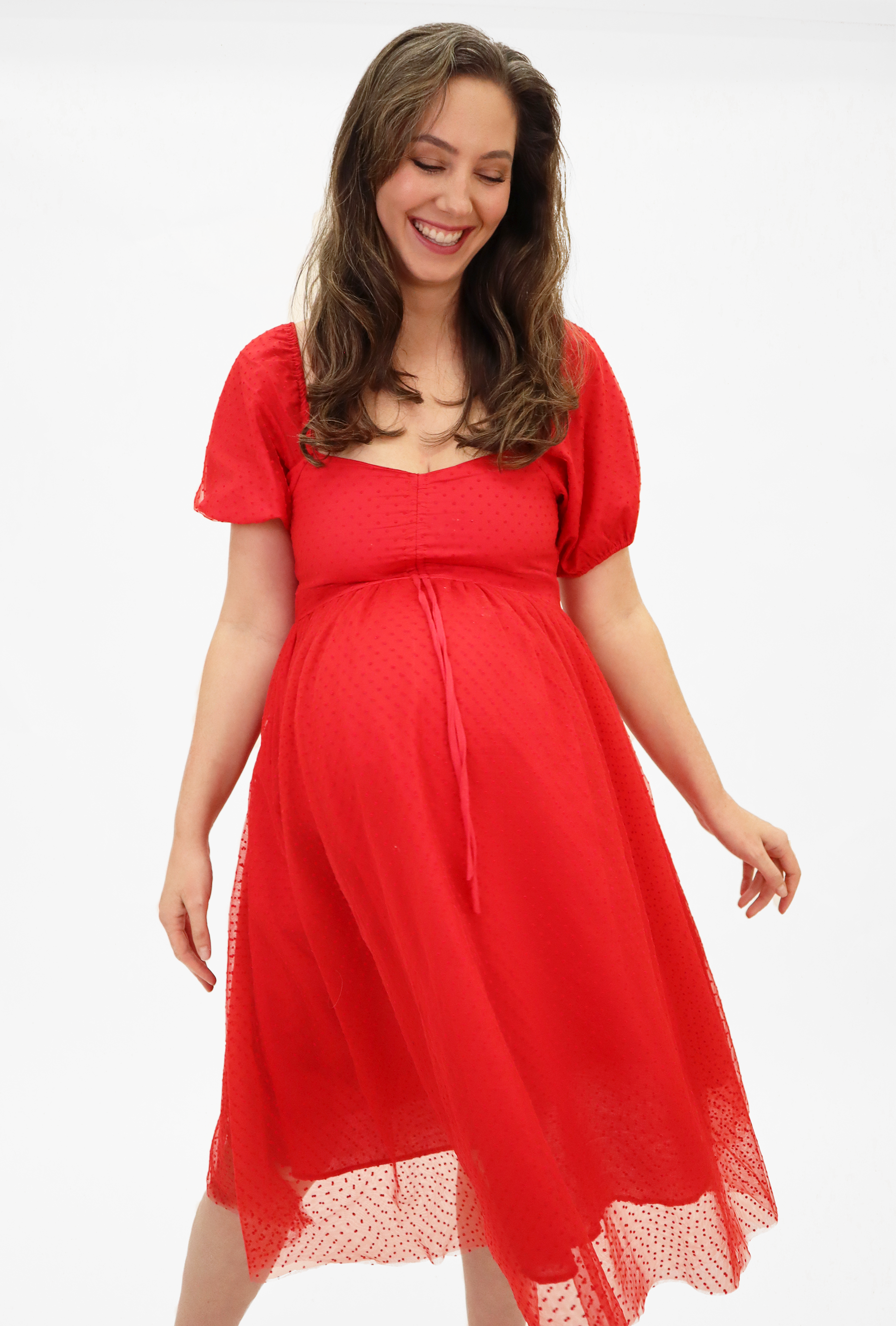 Darla Maternity Dress Red / Small Darla Maternity Dress Red / Small