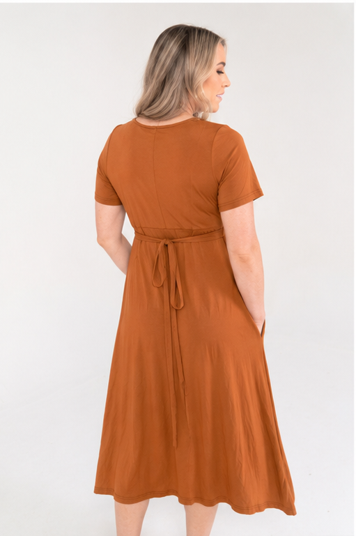 Cassidy Labor & Postpartum Gown Burnt Orange