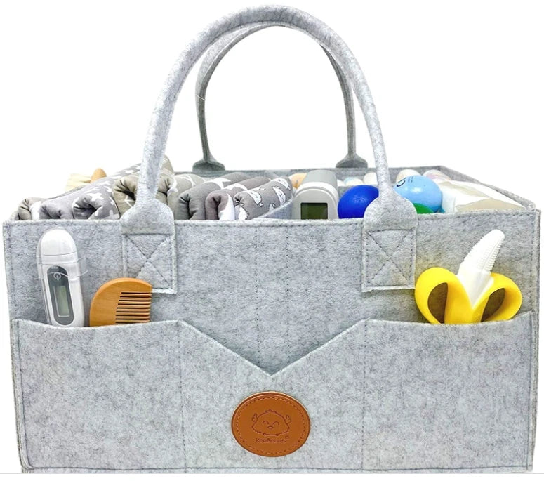 KeaBabies Diaper Caddy Grey